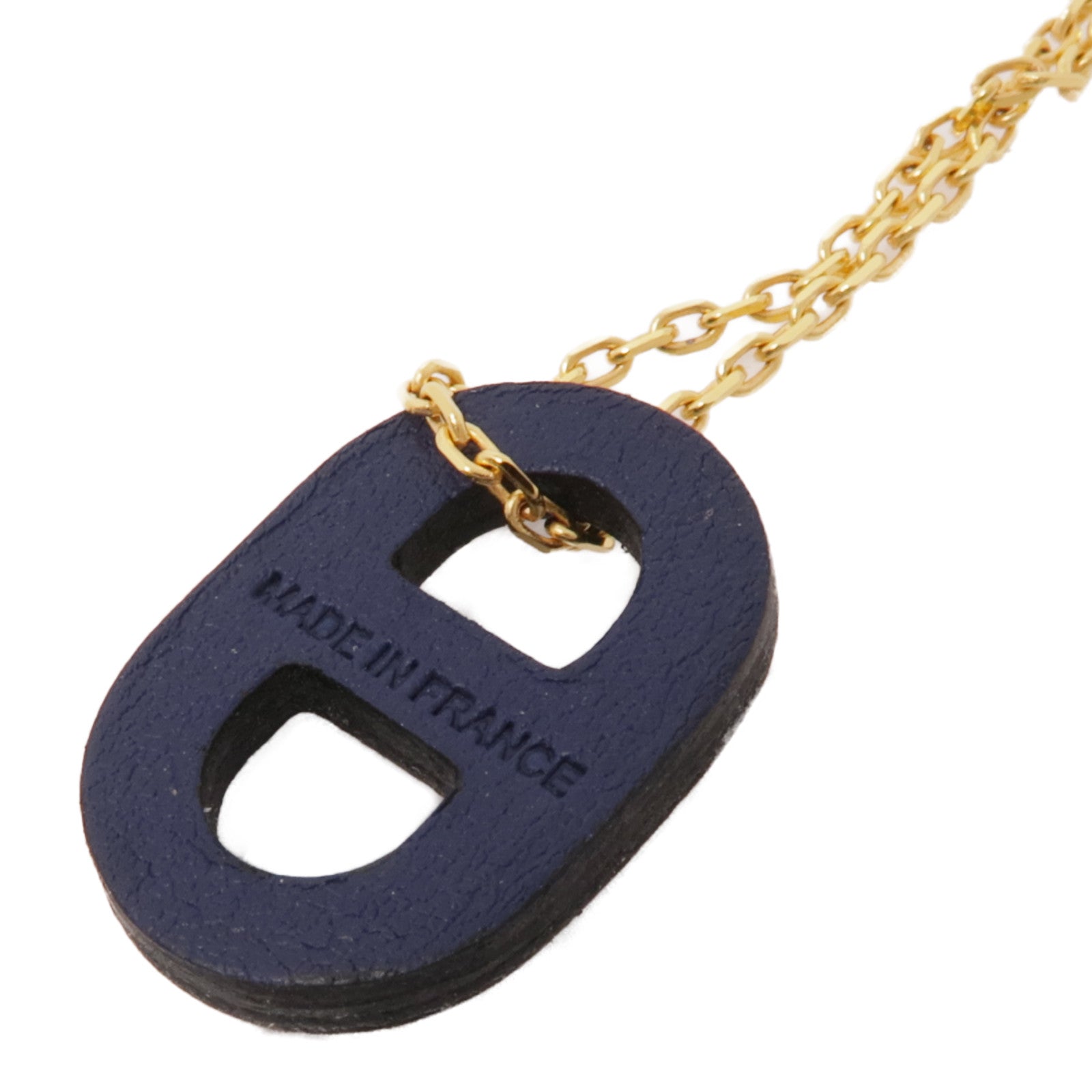 HERMES 金屬O'Maillion Necklace項鍊藍色/金色