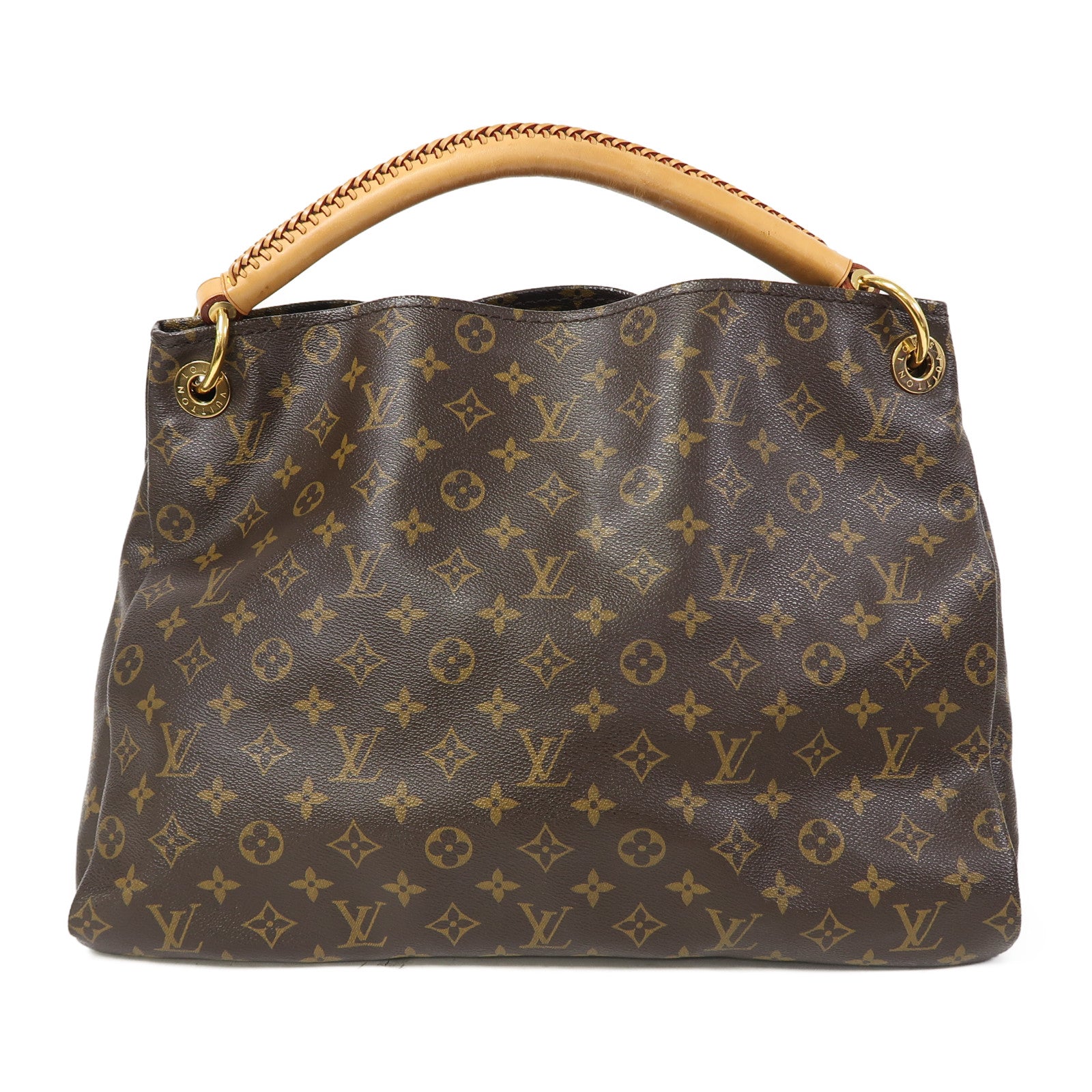 LOUIS VUITTON Monogram Artsy MM金扣肩背袋啡色