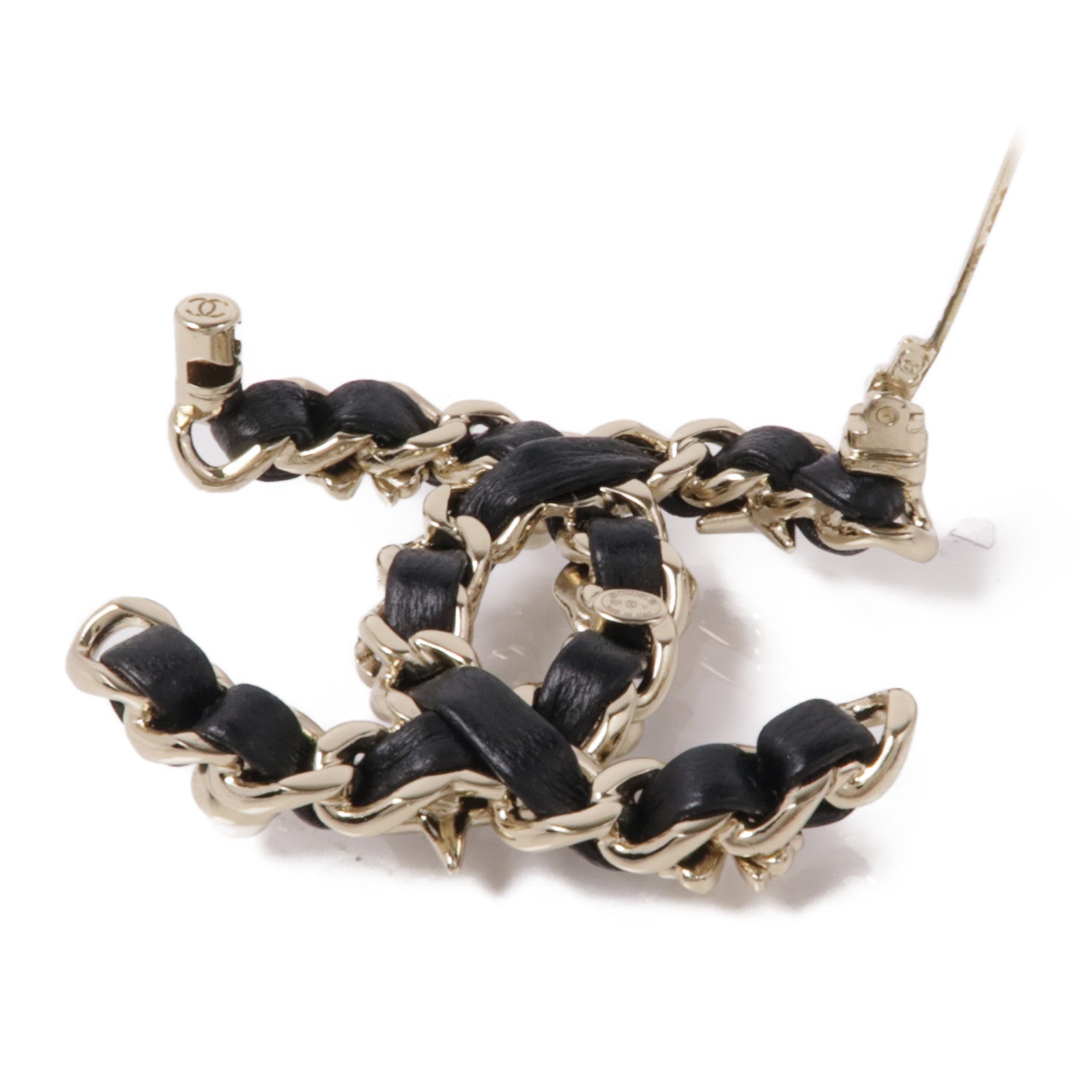 CHANEL 金屬/皮革Brooch胸針