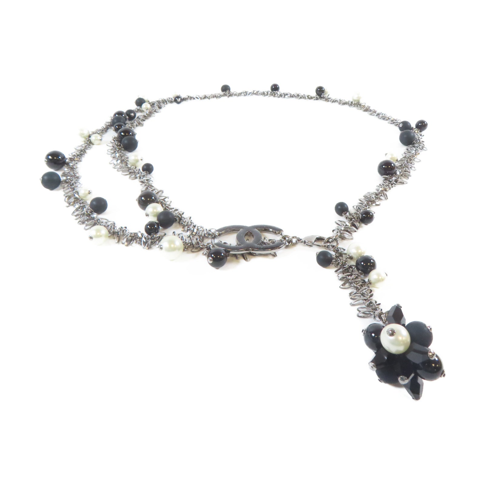 CHANEL 【激減優惠】金屬Chain Belt腰帶黑色/銀色