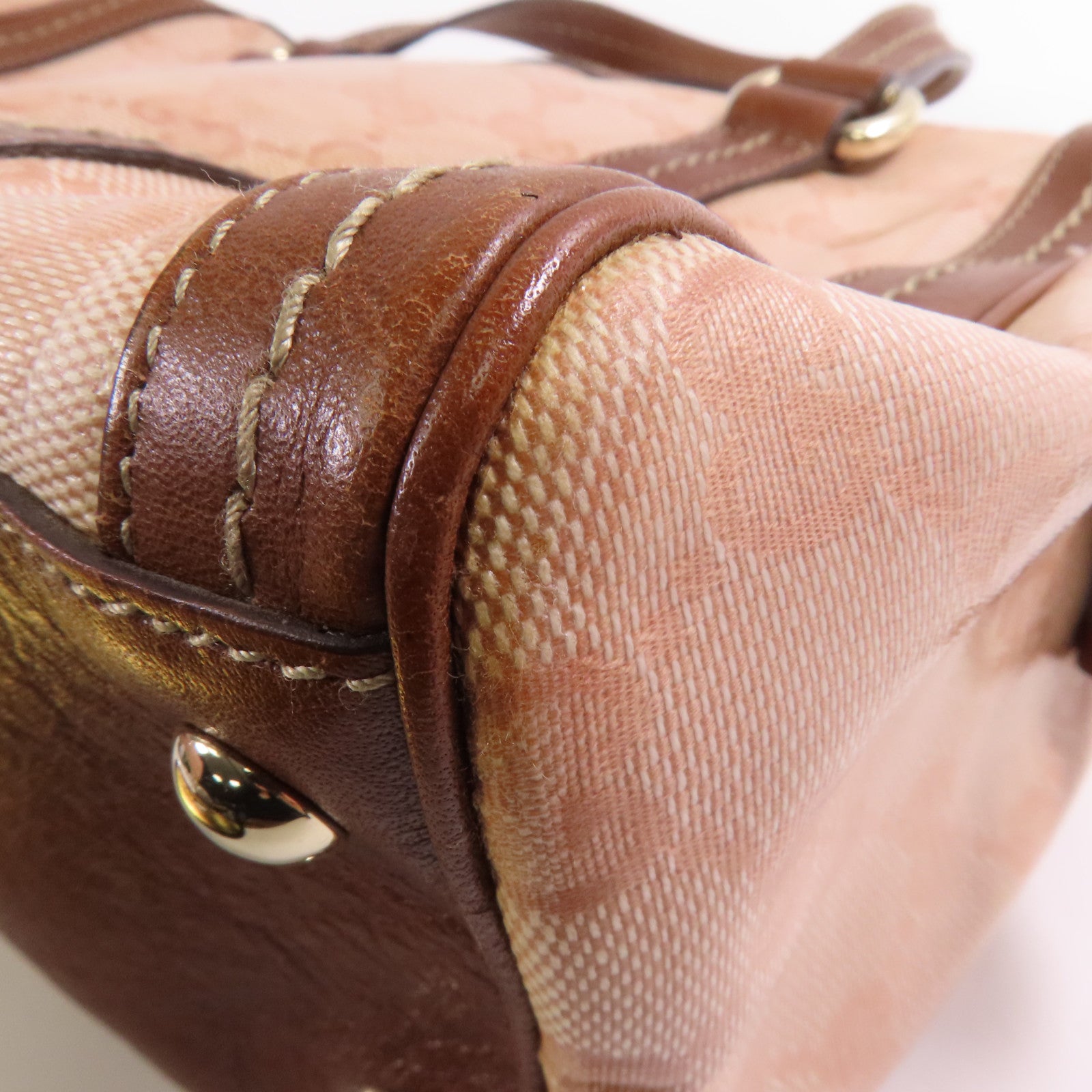 GUCCI 塗層帆布Boston Bag金扣波士頓包