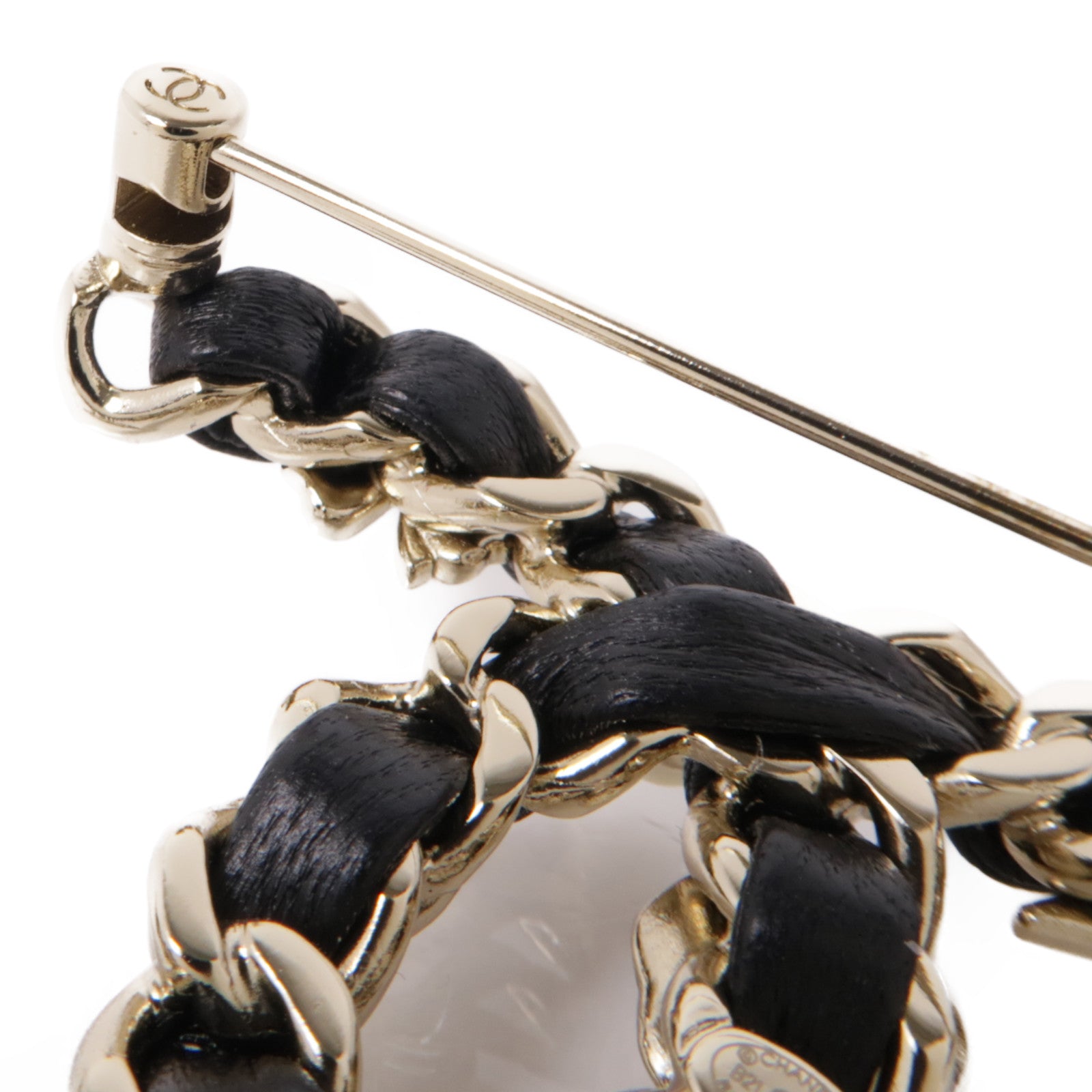 CHANEL 金屬/皮革Brooch胸針