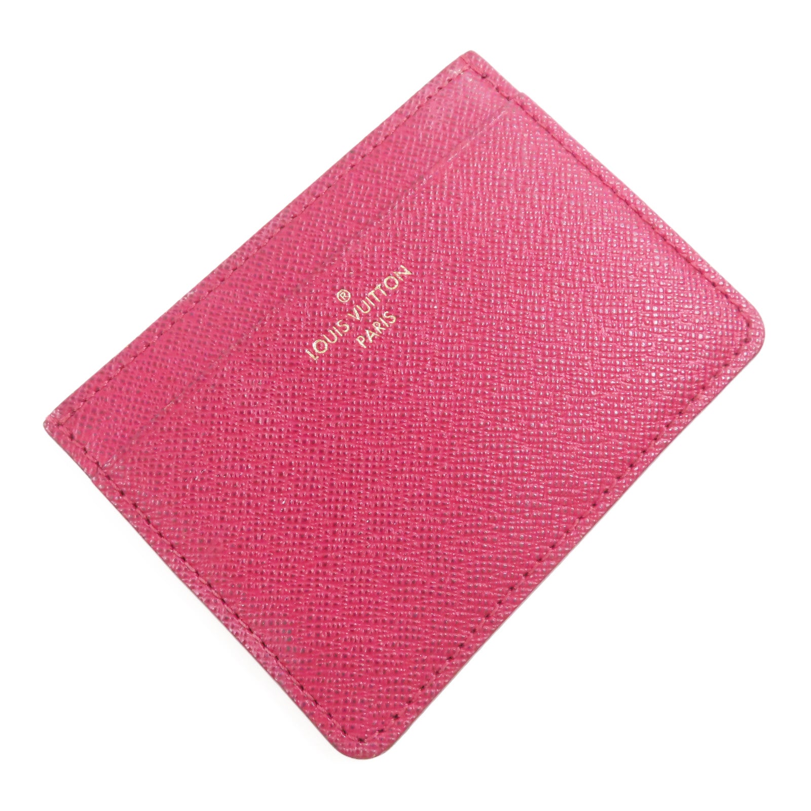 LOUIS VUITTON 皮革Card Holder卡片套酒紅色