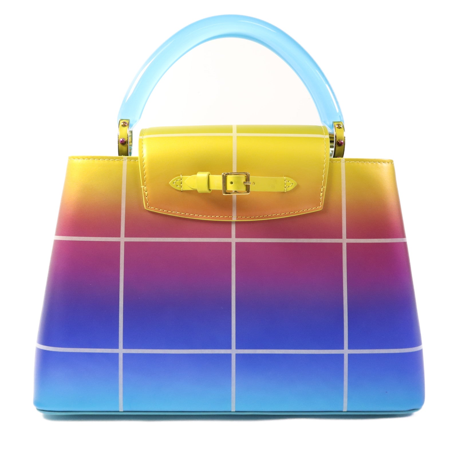 LOUIS VUITTON 牛皮皮革Bolsa Capucines MM手挽肩背兩用袋