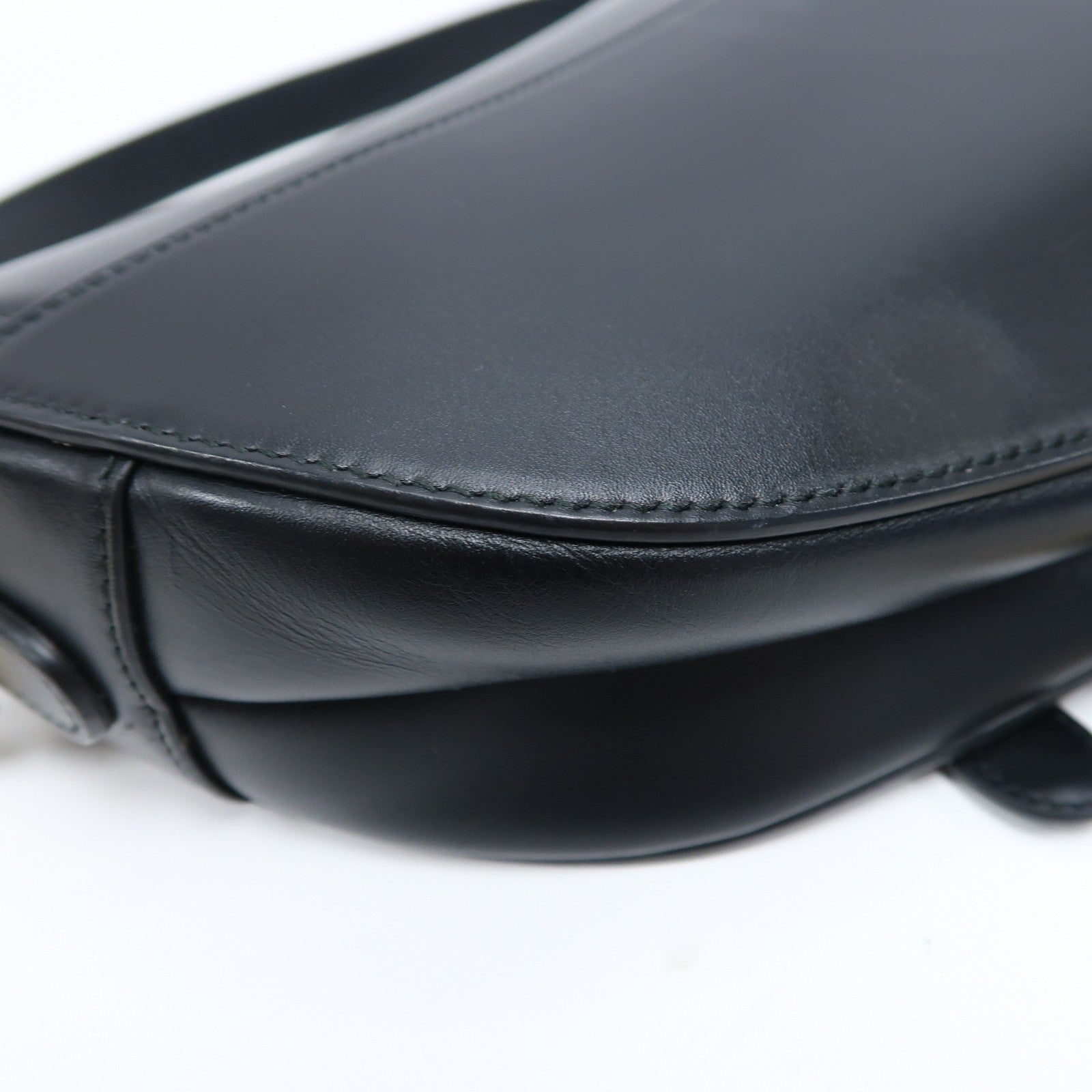 Dior 【激減優惠】牛皮皮革Saddle Bag金扣手挽肩背兩用袋黑色