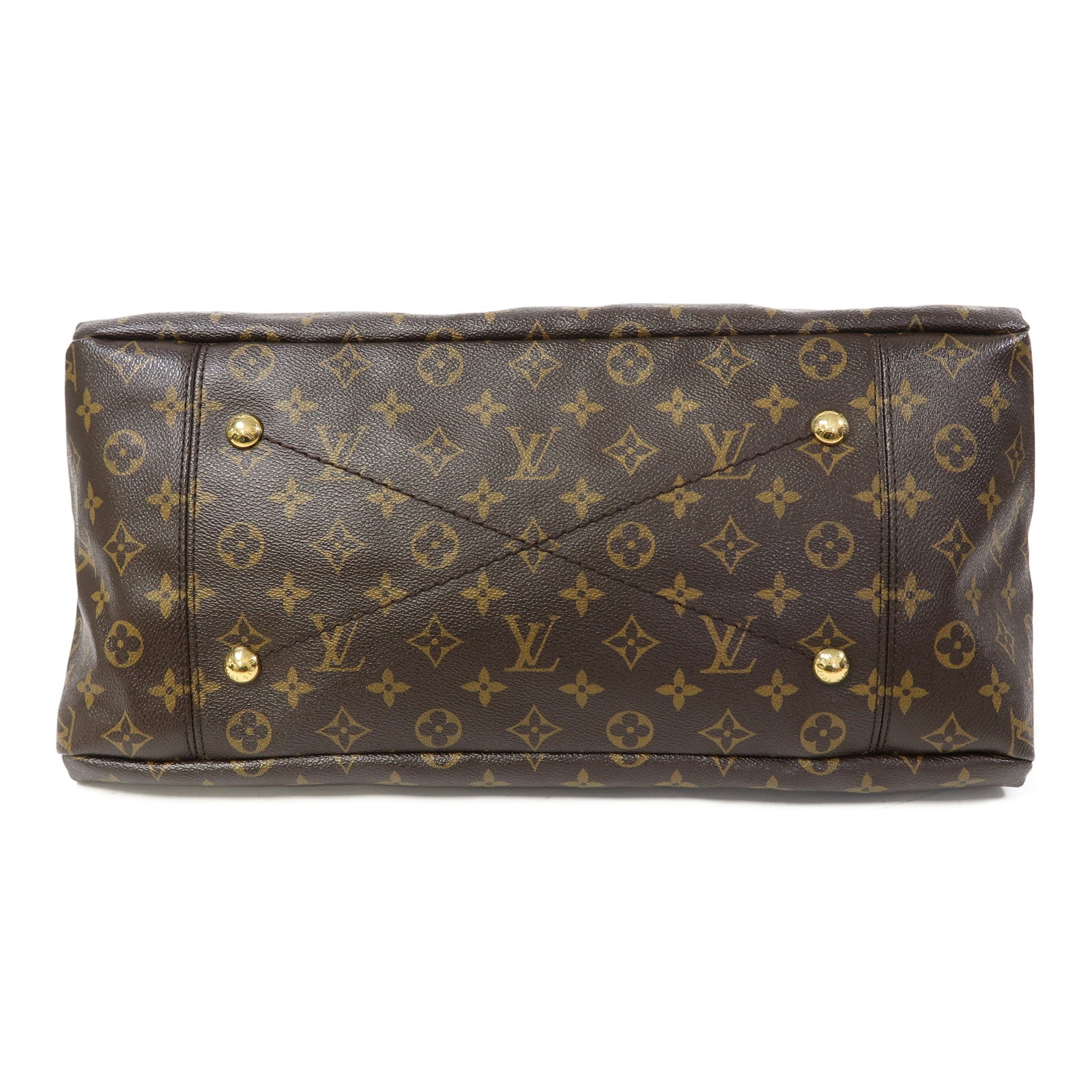 LOUIS VUITTON Monogram Artsy MM金扣肩背袋啡色