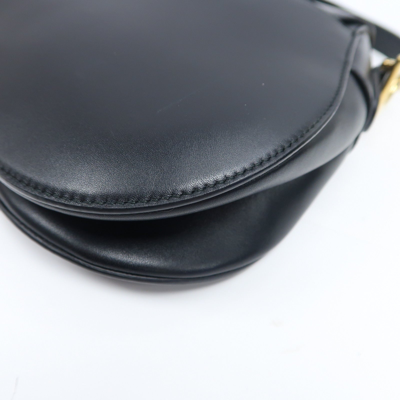 Dior 【激減優惠】牛皮皮革Saddle Bag金扣手挽肩背兩用袋黑色