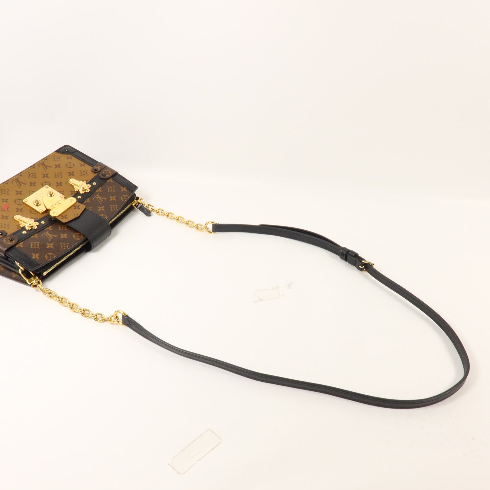 LOUIS VUITTON Monogram Reverse Trunk Clutch鏈帶肩背袋