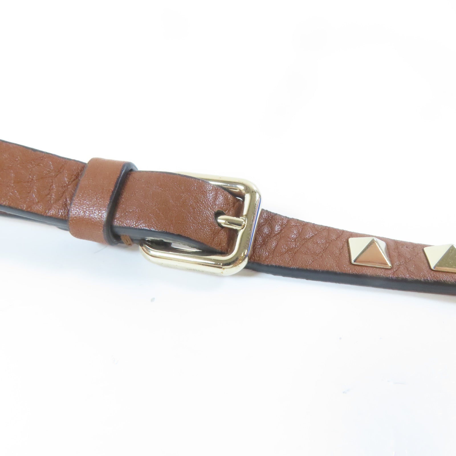Valentino 牛皮皮革Shoulder Bag金扣肩背袋啡色