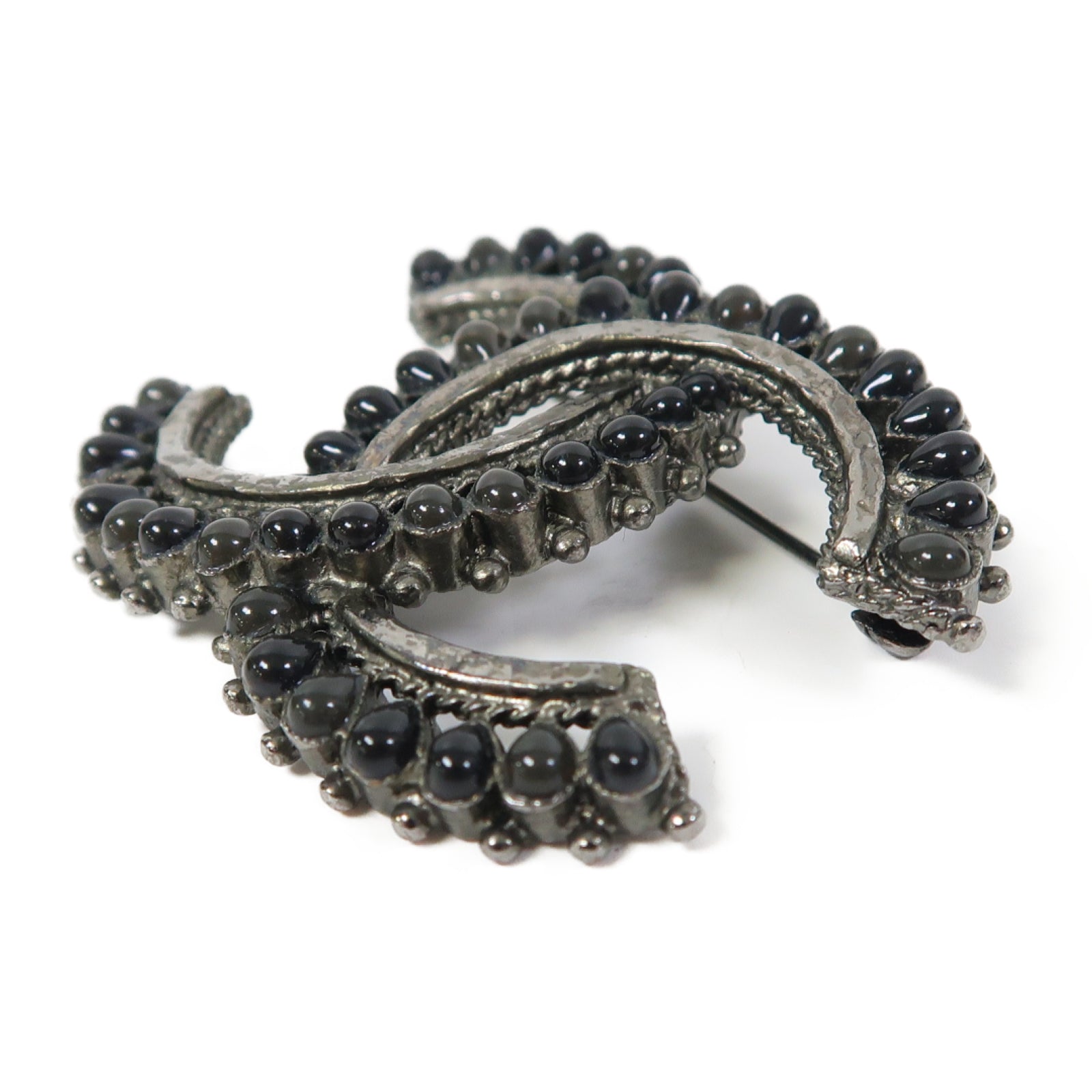 CHANEL 金屬CC Logo Brooch胸針黑色– Brand Off Hong Kong