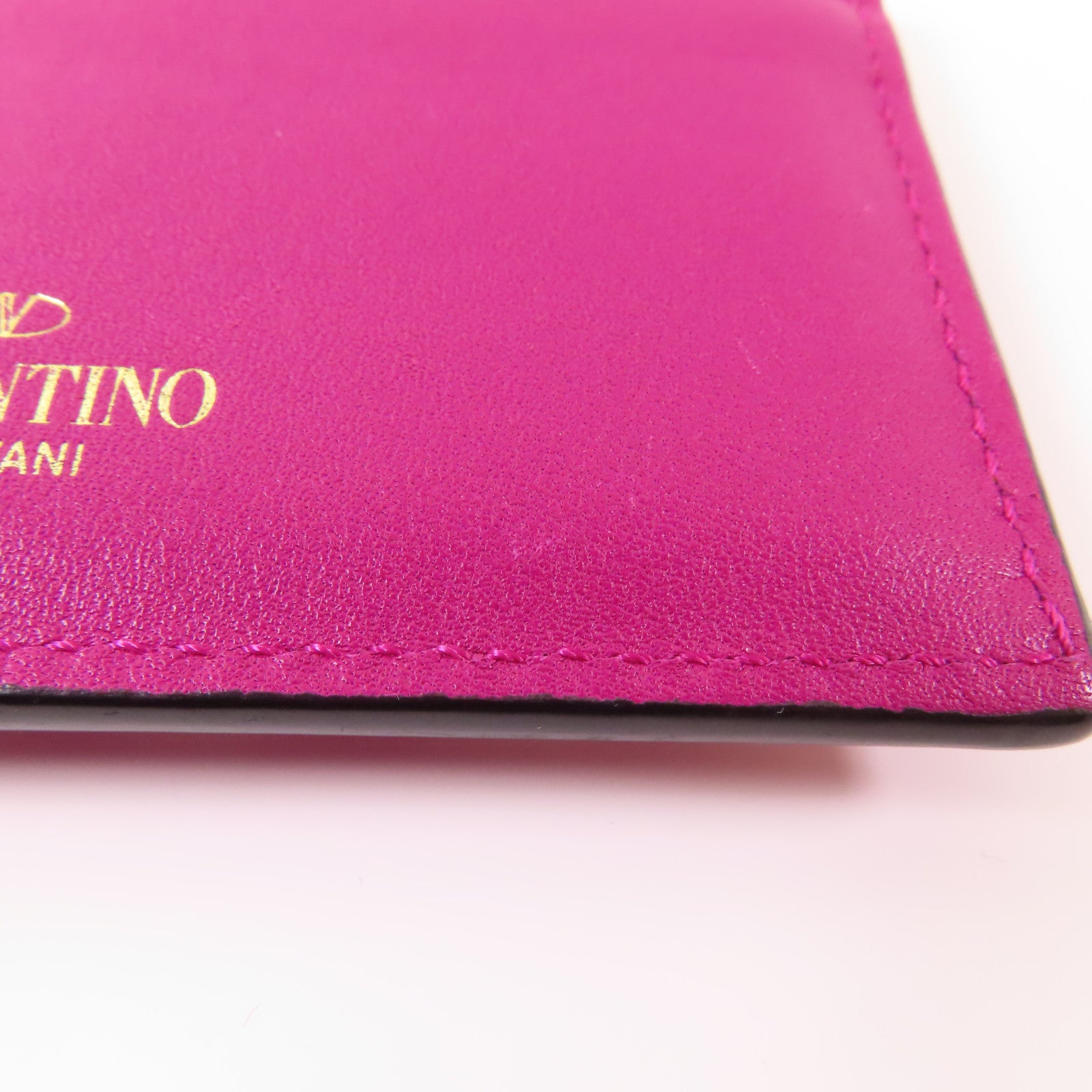Valentino 牛皮皮革Card Case卡片套粉紅色