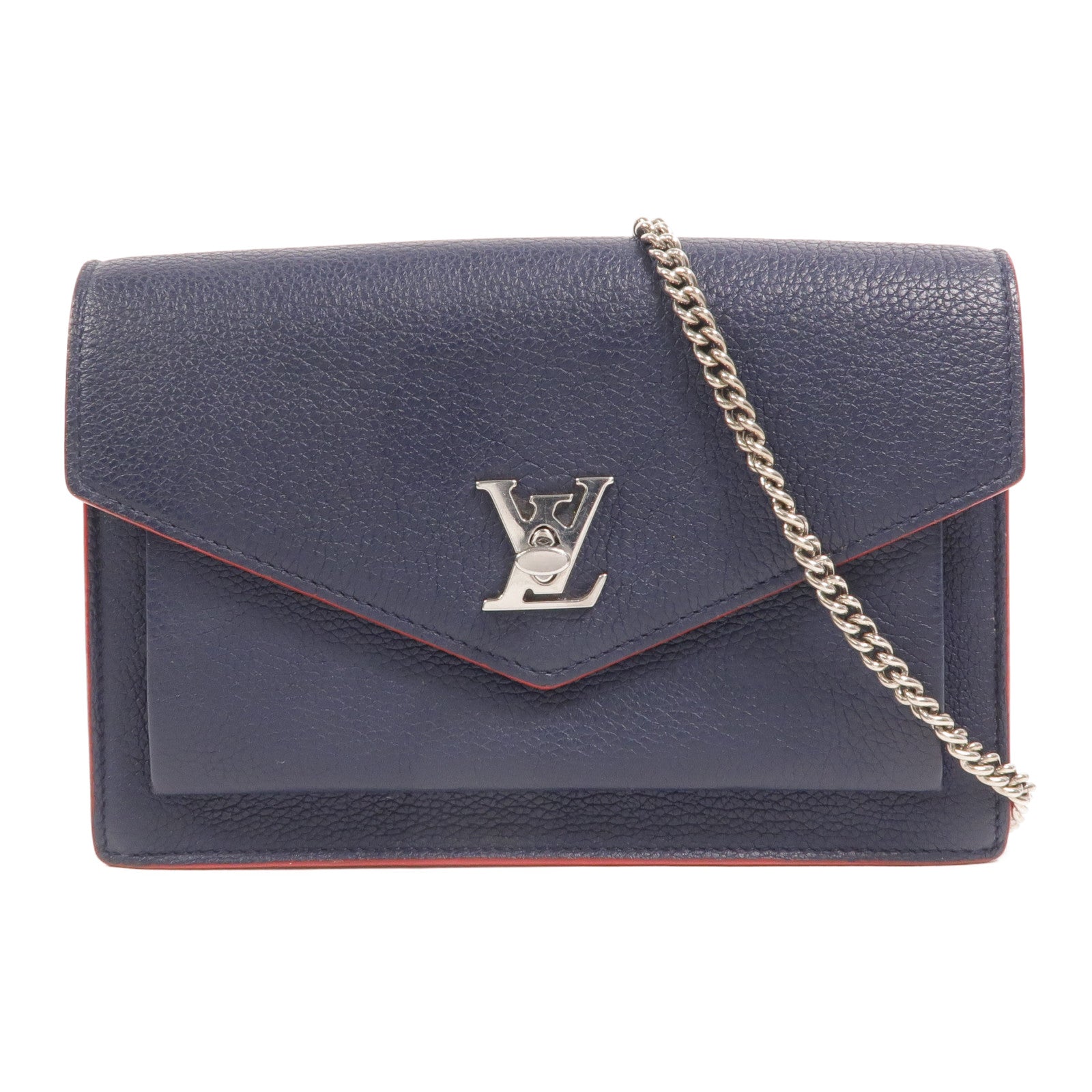 LOUIS VUITTON 牛皮皮革MyLockMe鏈帶肩背袋