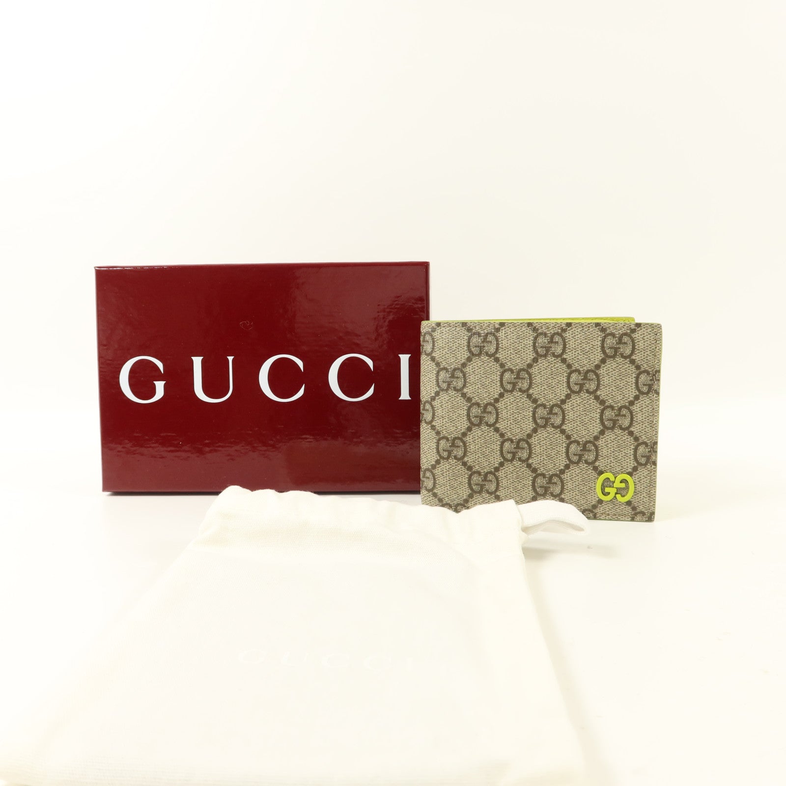 GUCCI 塗層帆布GG Supreme Bifold Wallet錢包