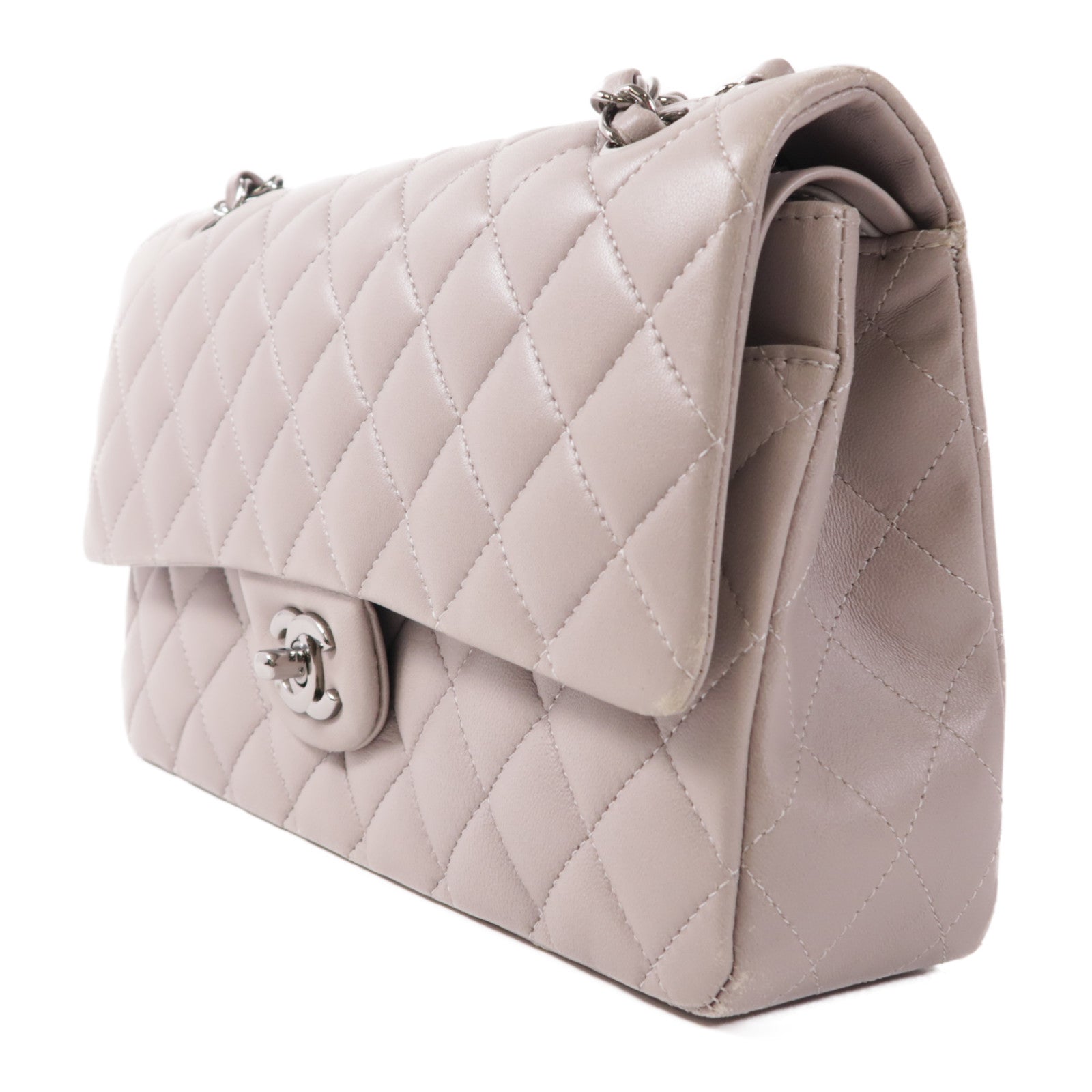 CHANEL 羊皮皮革Classic 25銀扣鏈帶肩背袋