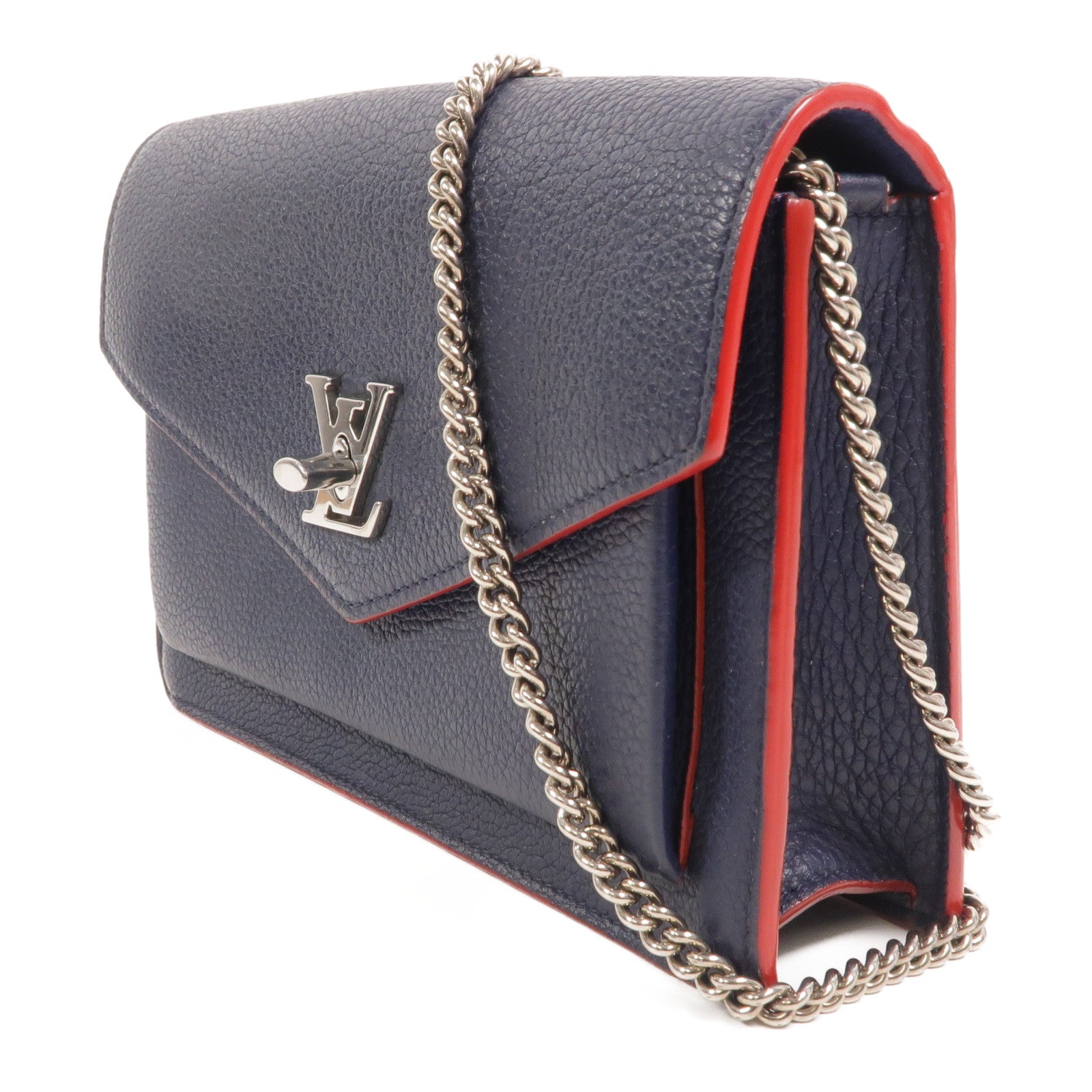 LOUIS VUITTON 牛皮皮革MyLockMe鏈帶肩背袋