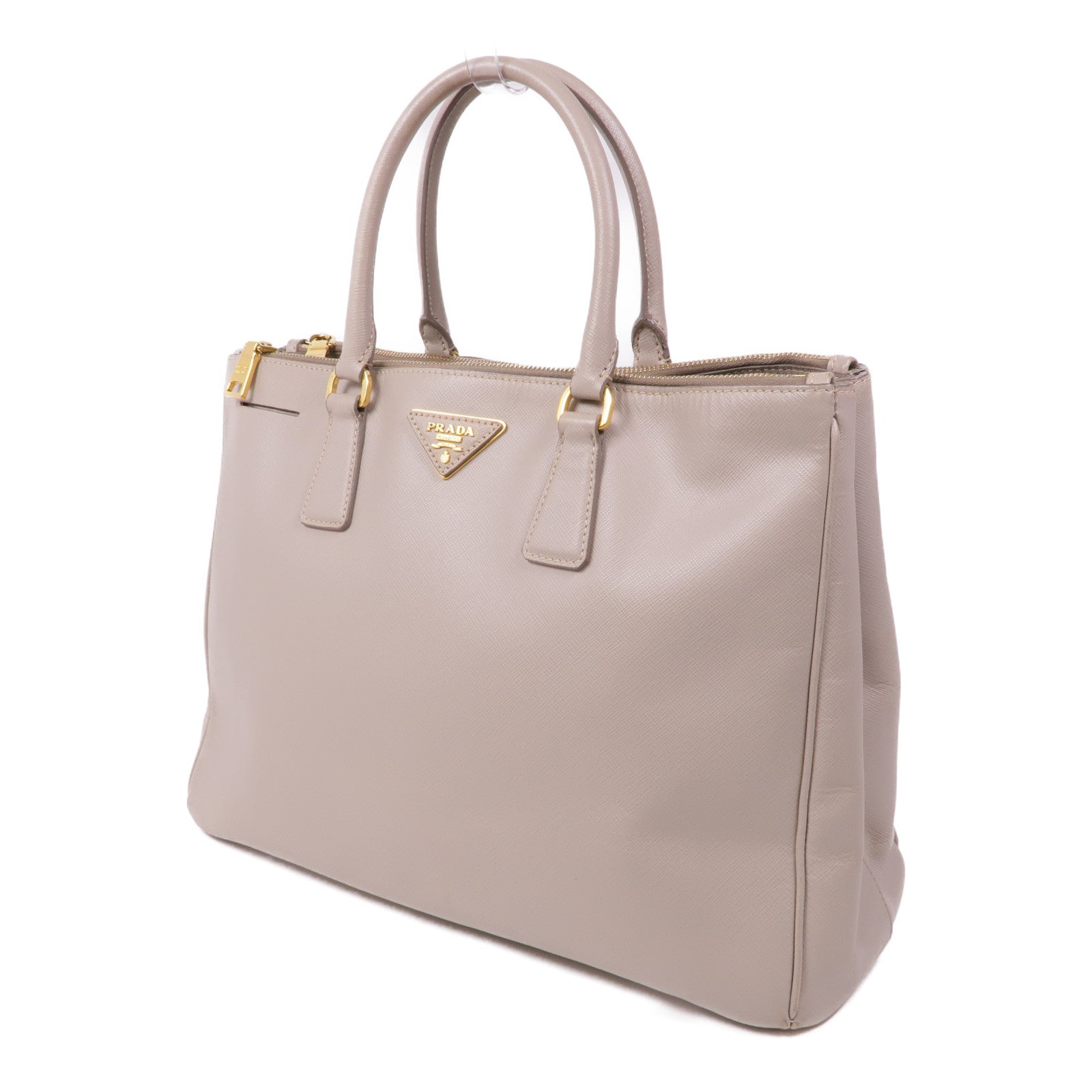 PRADA Saffiano皮革Handbag金扣手挽袋