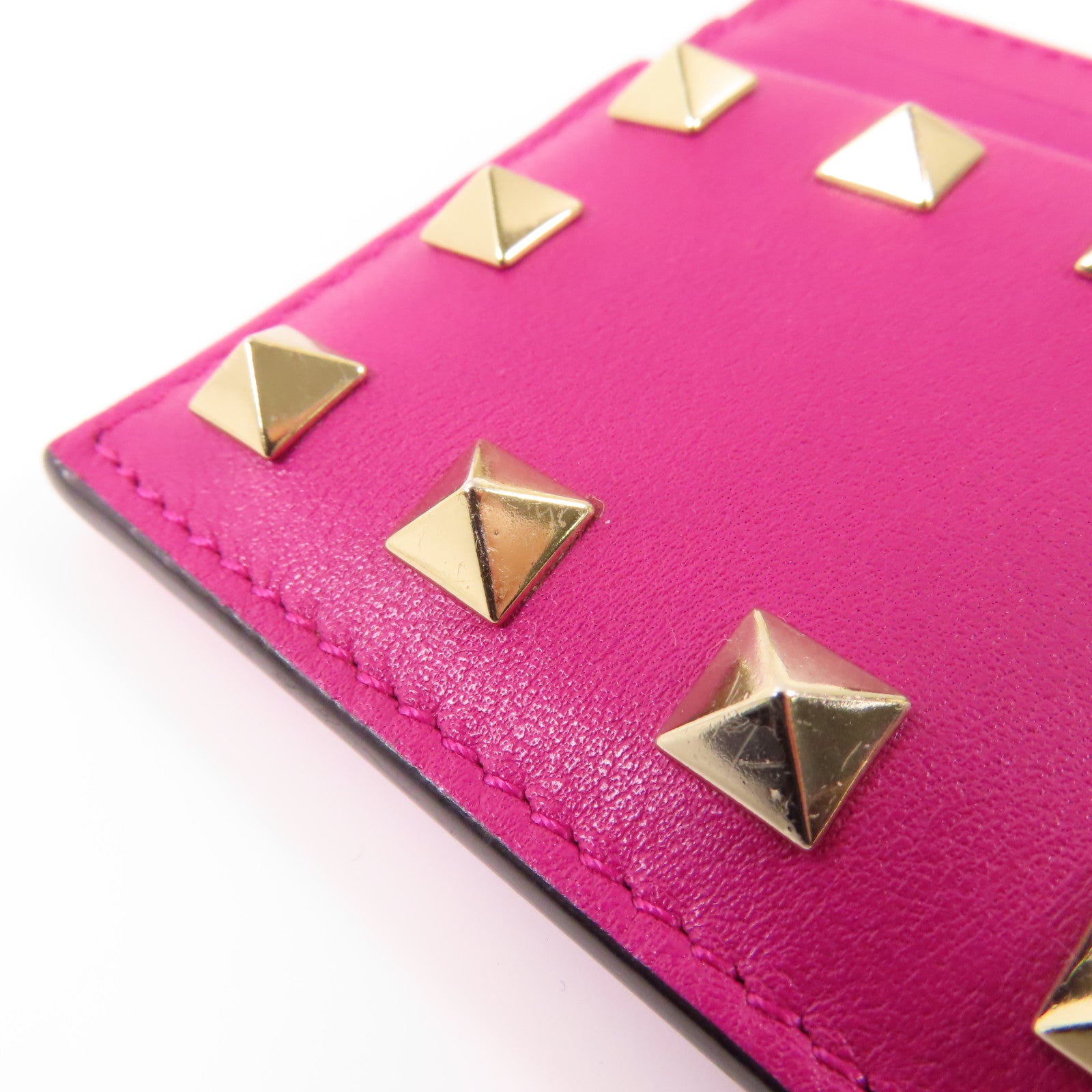 Valentino 牛皮皮革Card Case卡片套粉紅色