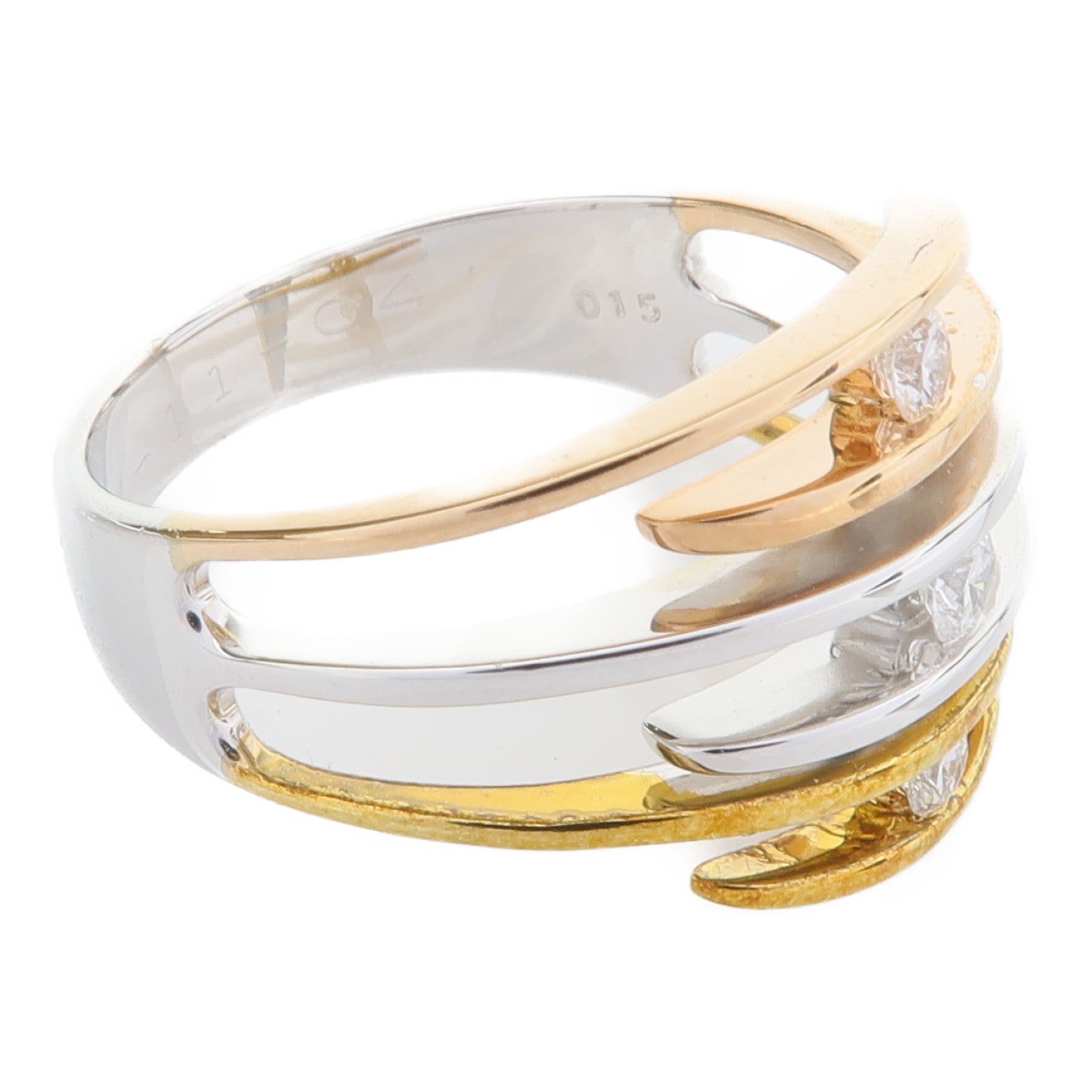 JEWELRY 18K白金/玫瑰金/黃金Diamond鑽石戒指US#6.5