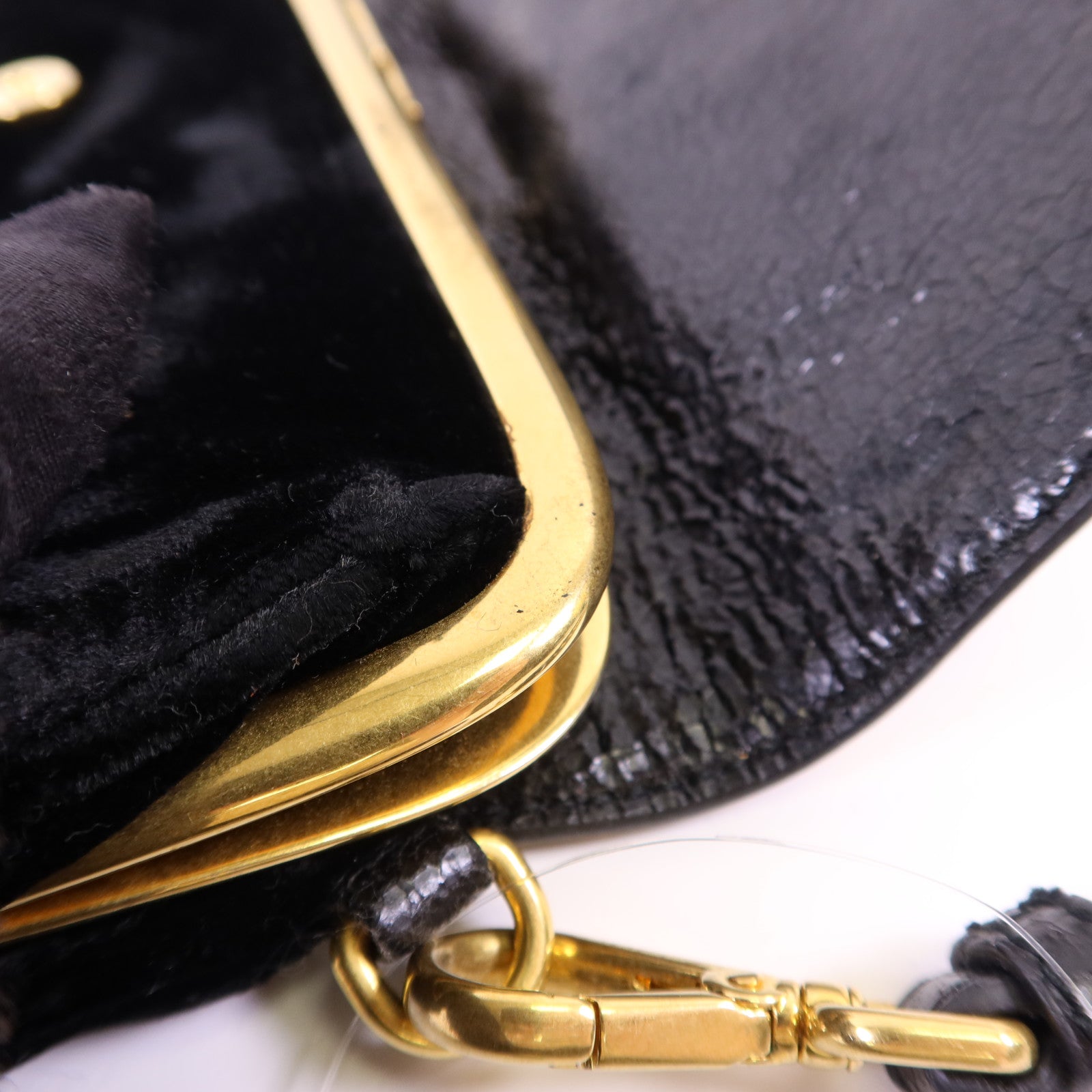 PRADA 天鵝絨/珠片Clutch Bag金扣手拿包BP0277
