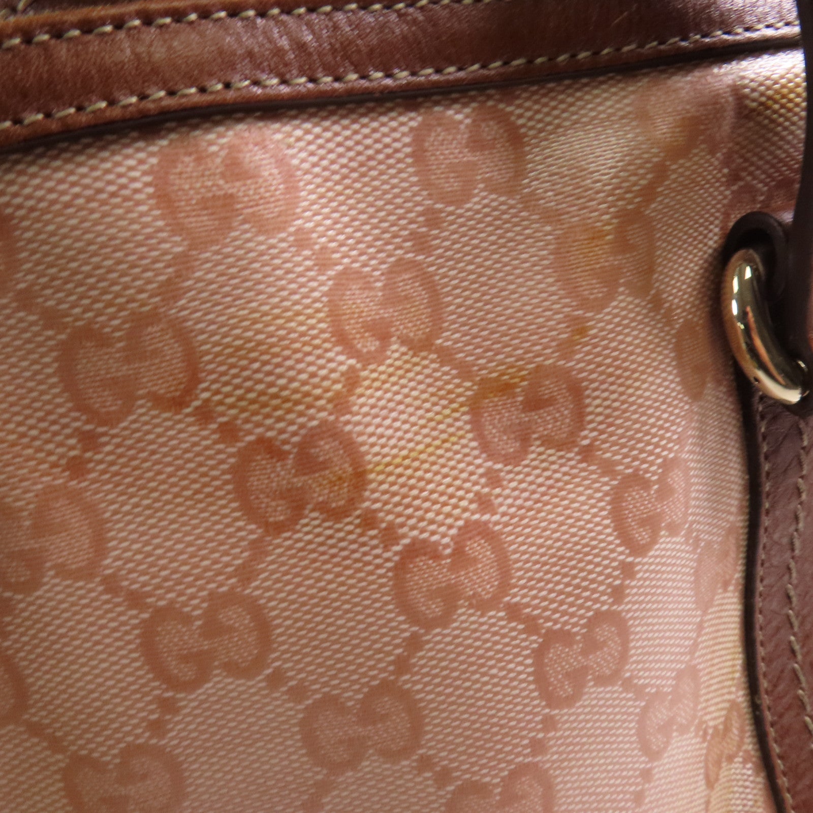 GUCCI 塗層帆布Boston Bag金扣波士頓包