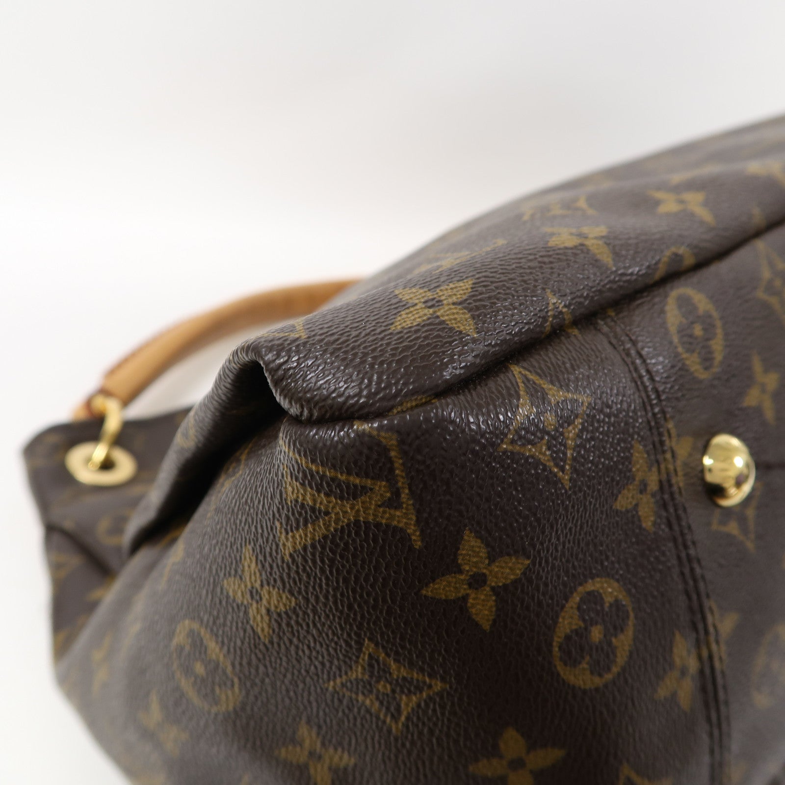 LOUIS VUITTON Monogram Artsy MM金扣肩背袋啡色