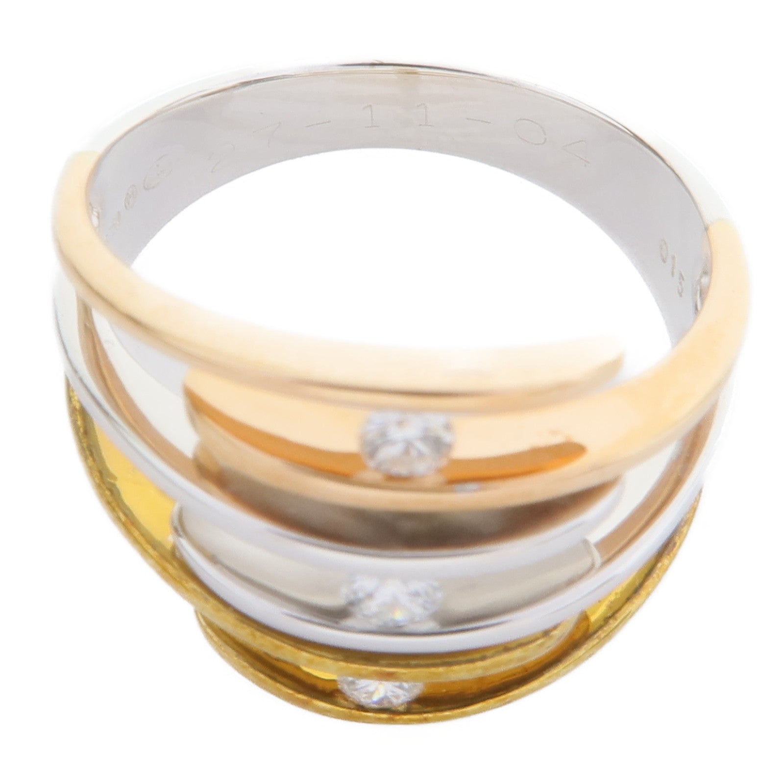 JEWELRY 18K白金/玫瑰金/黃金Diamond鑽石戒指US#6.5