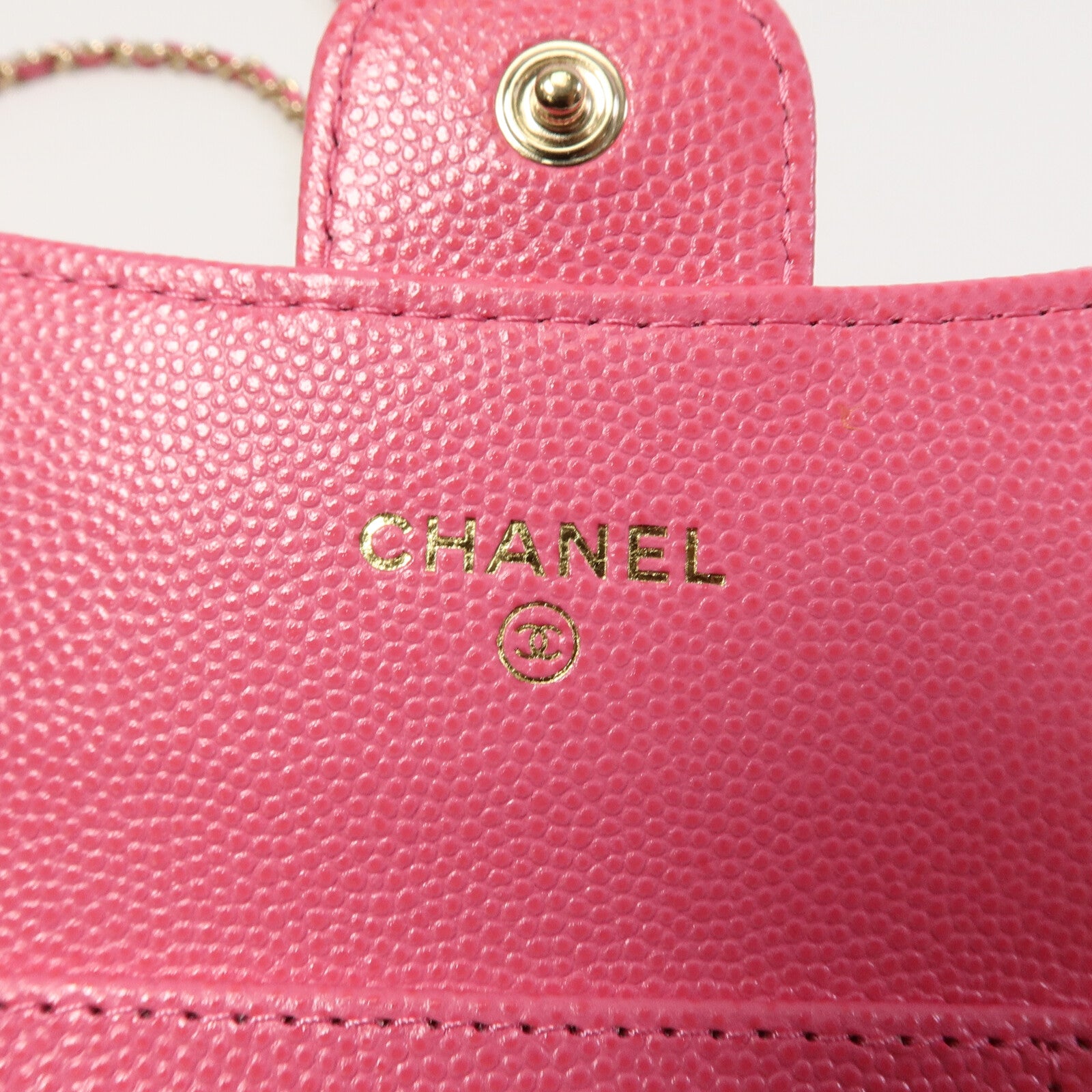 CHANEL 牛皮皮革Quiled Flap Card Holder On Chain鏈帶肩背袋