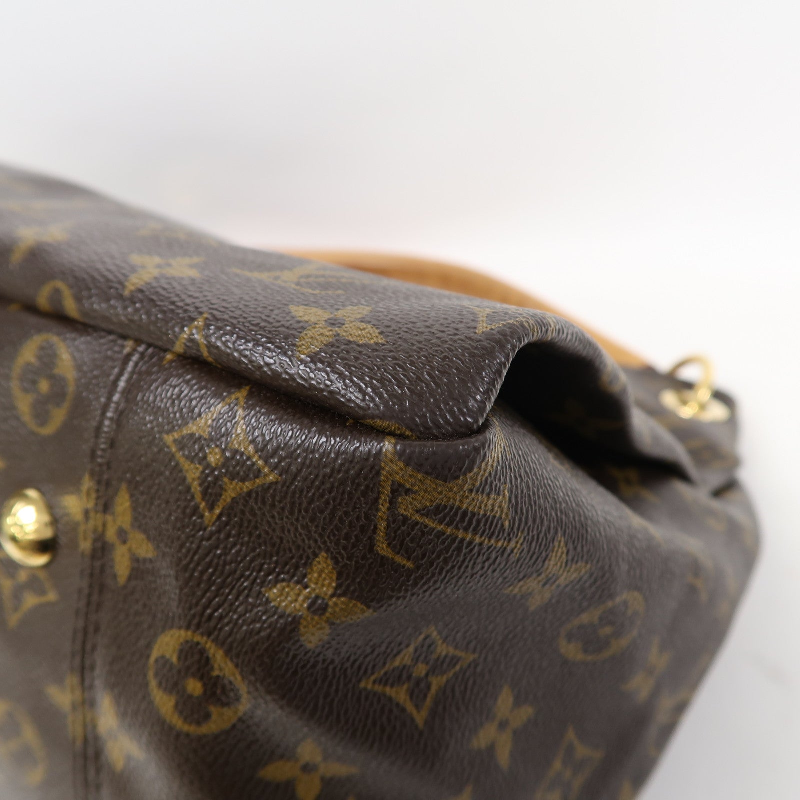 LOUIS VUITTON Monogram Artsy MM金扣肩背袋啡色