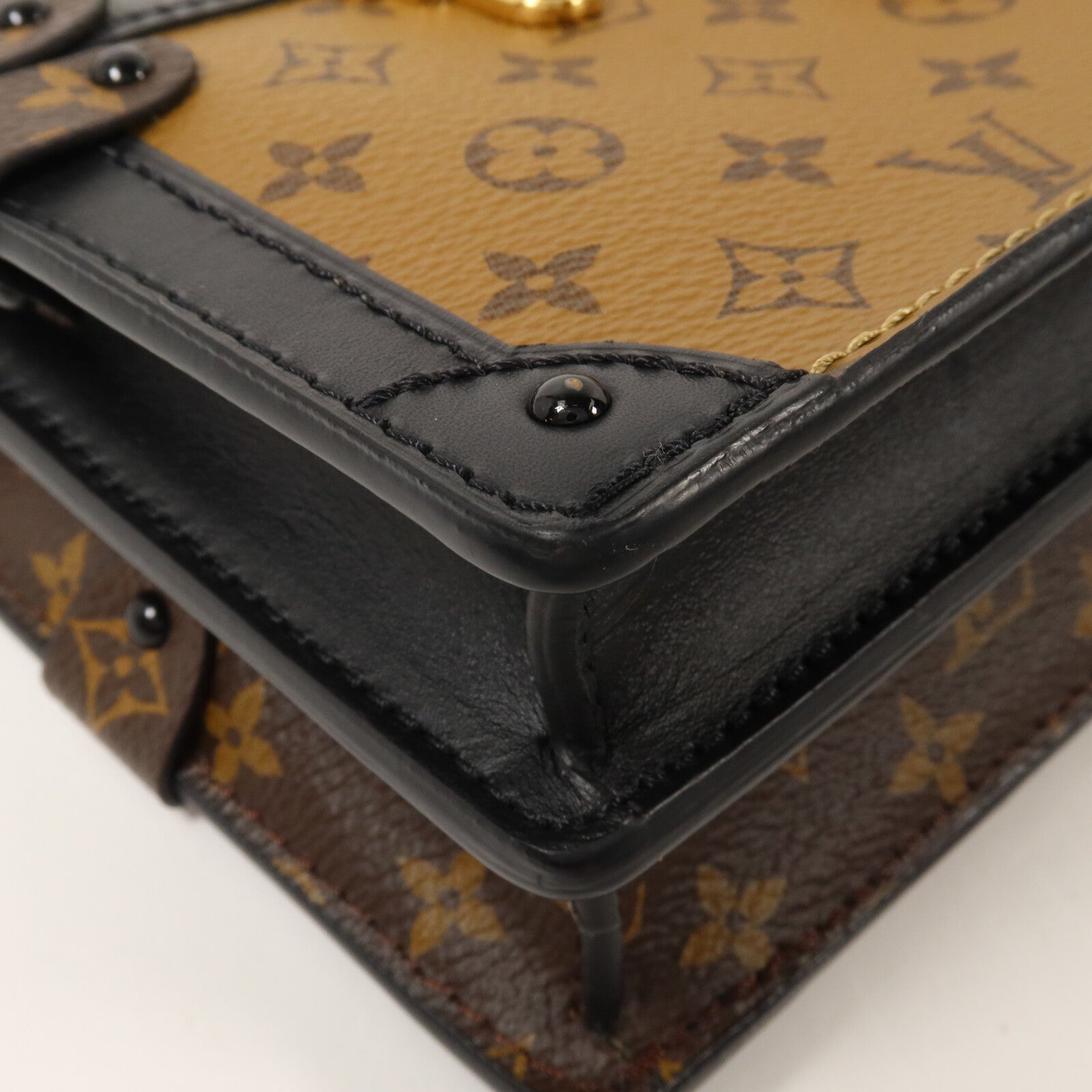 LOUIS VUITTON Monogram Reverse Trunk Clutch鏈帶肩背袋