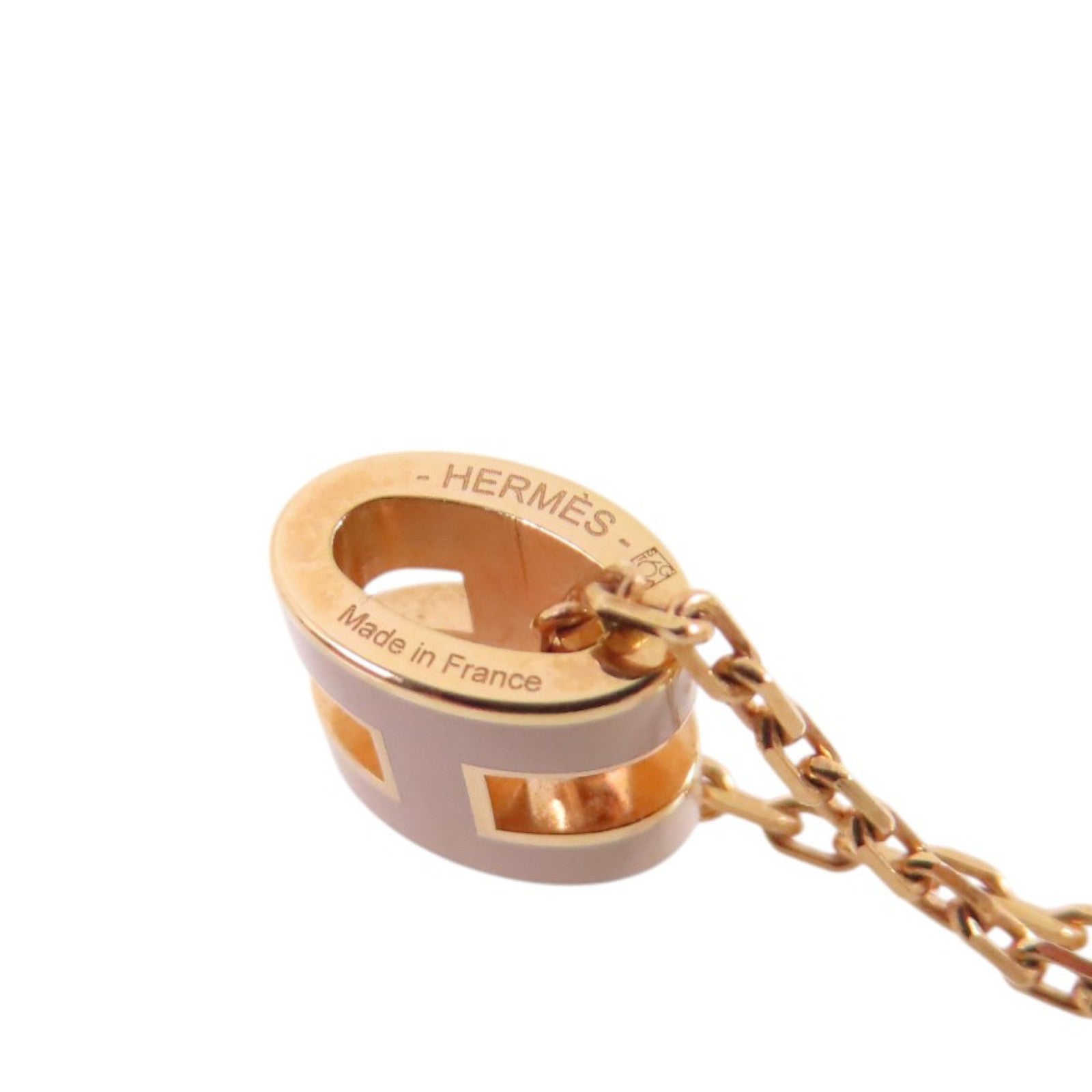 HERMES 金屬/琺瑯Mini POP H Necklace金扣項鏈
