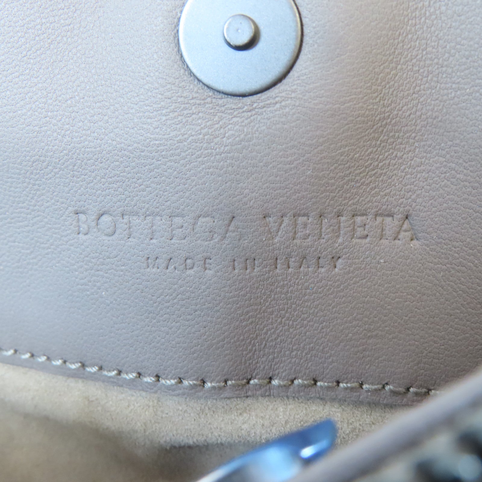 BOTTEGA VENETA 織紋羊皮皮革Chain Shoulder Bag鏈帶肩背袋啡色