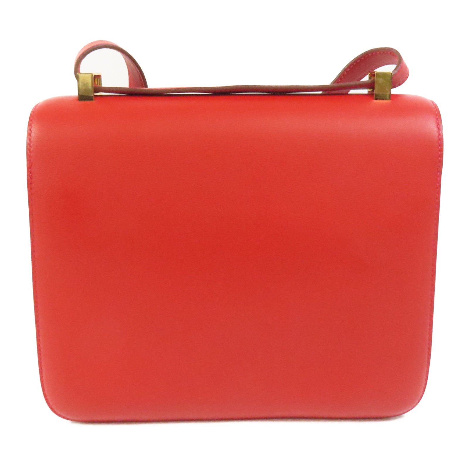 HERMES Swift皮革Constance 24金扣肩背袋Red