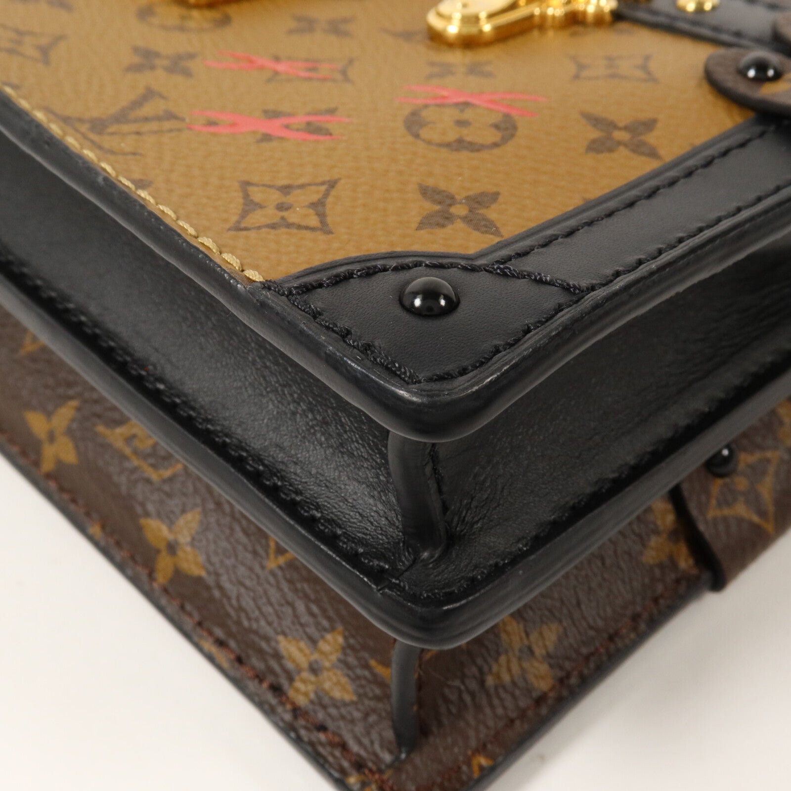 LOUIS VUITTON Monogram Reverse Trunk Clutch鏈帶肩背袋