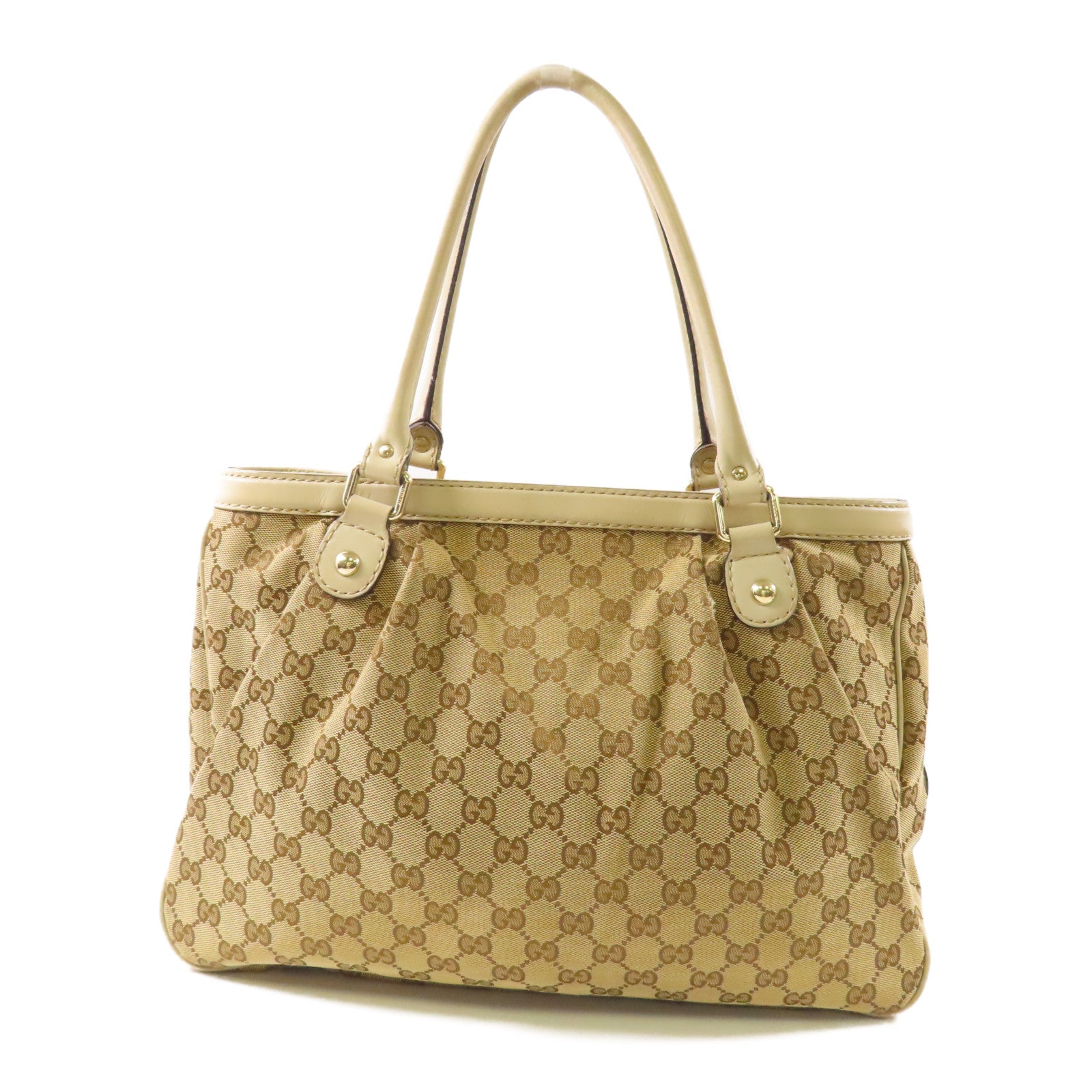GUCCI 帆布Tote Bag金扣手挽袋