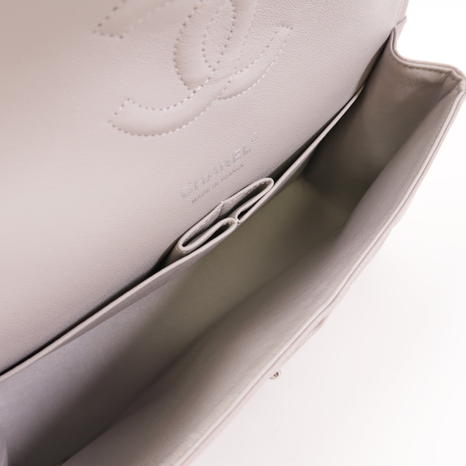 CHANEL 羊皮皮革Classic 25銀扣鏈帶肩背袋