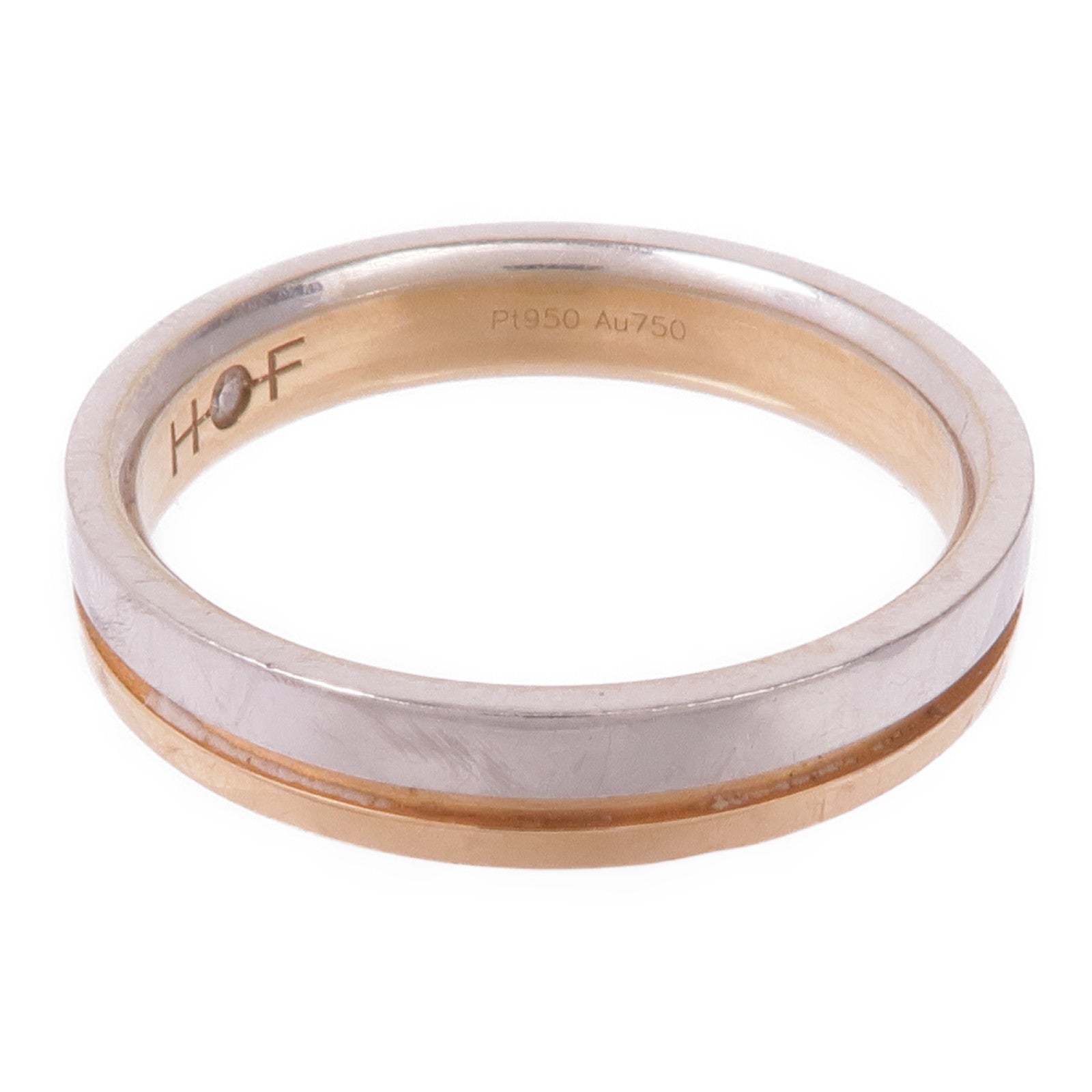 JEWELRY 18K玫瑰金/PT950鉑金Diamond Ring鑽石戒指US#6