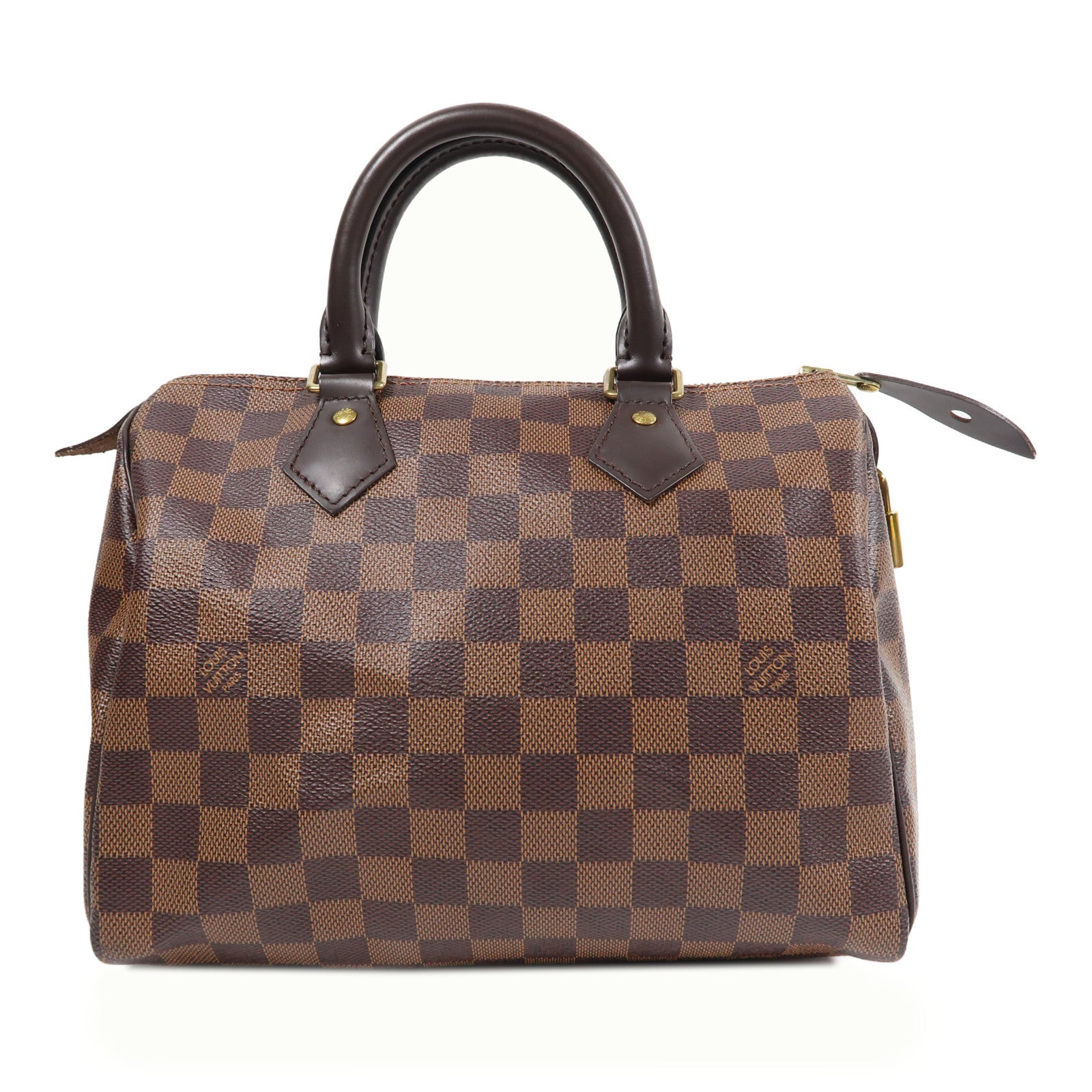 LOUIS VUITTON 【激減優惠】Damier Speedy 25金扣手挽袋啡色