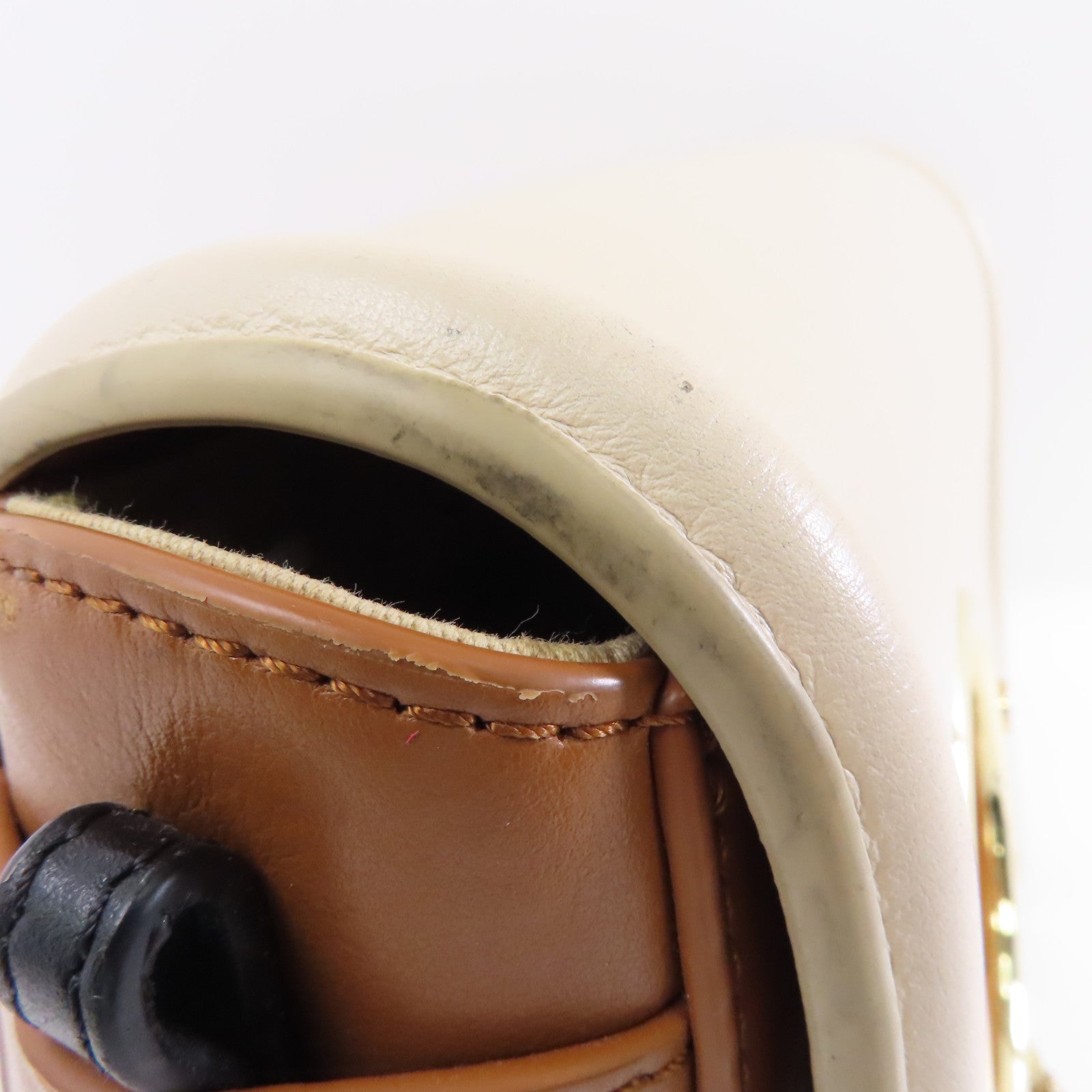 SEE BY CHLOE 牛皮皮革Shoulder Bag金扣肩背袋棕色