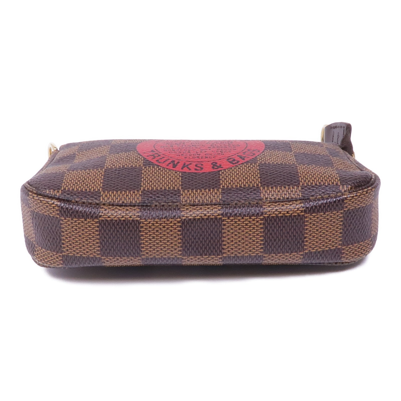 LOUIS VUITTON Damier Mini Pochette Accessoires金扣手挽袋