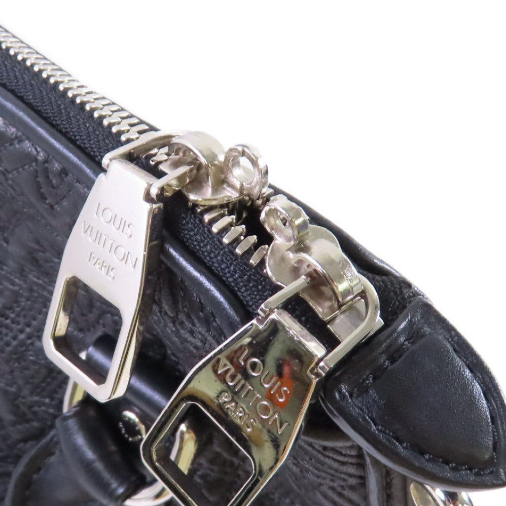 LOUIS VUITTON Monogram Autia Ixia PM Tote Bag銀扣手挽袋黑色