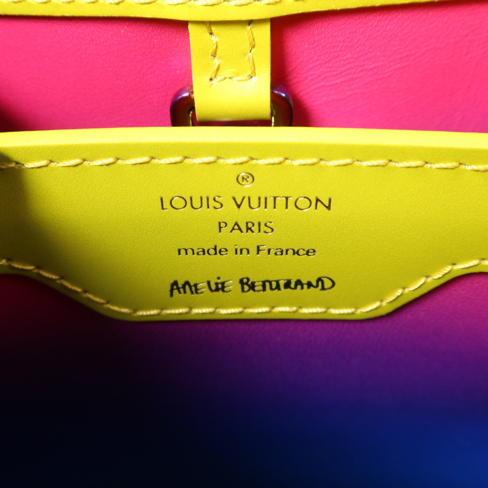 LOUIS VUITTON 牛皮皮革Bolsa Capucines MM手挽肩背兩用袋