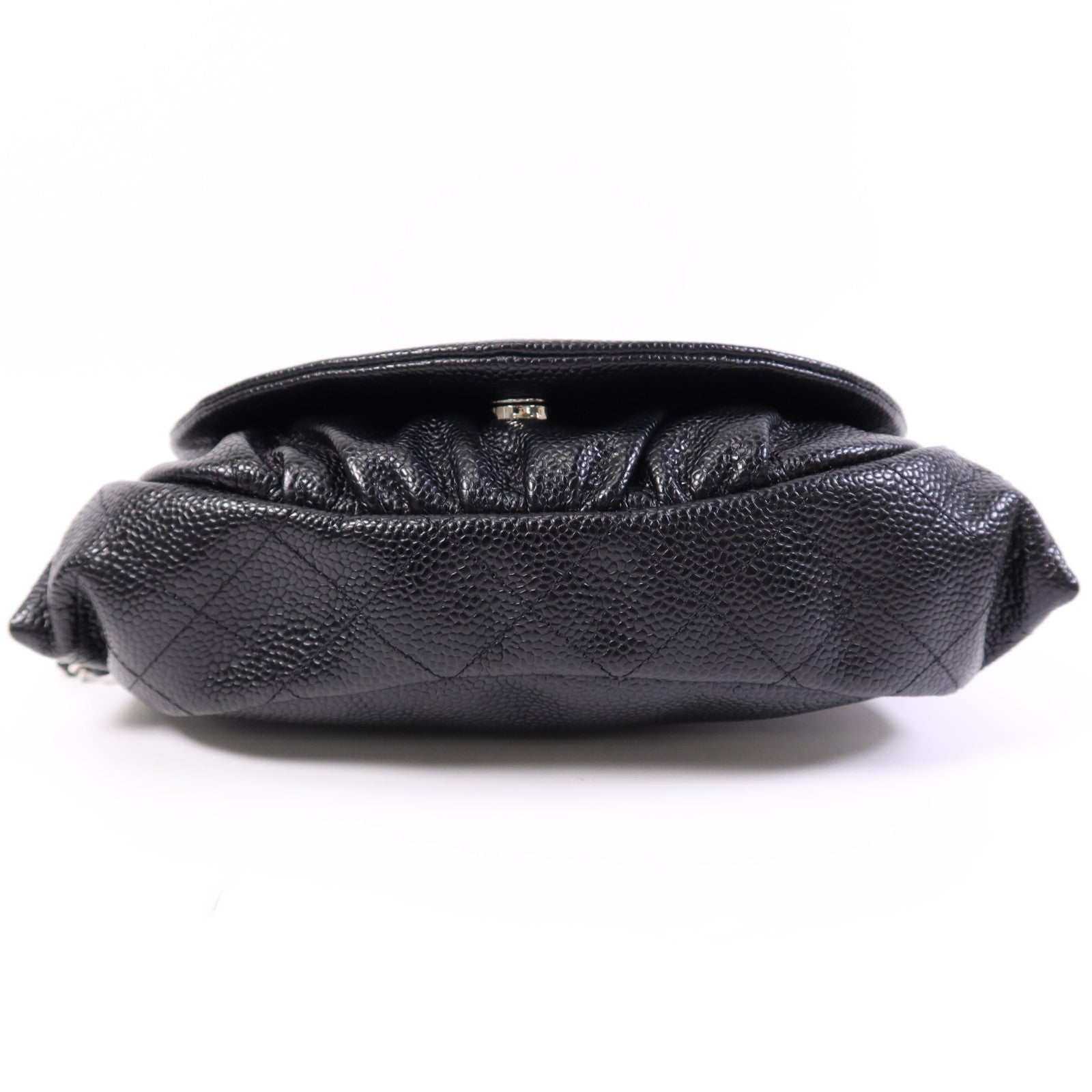 CHANEL 牛皮皮革Chain Shoulder Bag銀扣鏈帶肩背袋