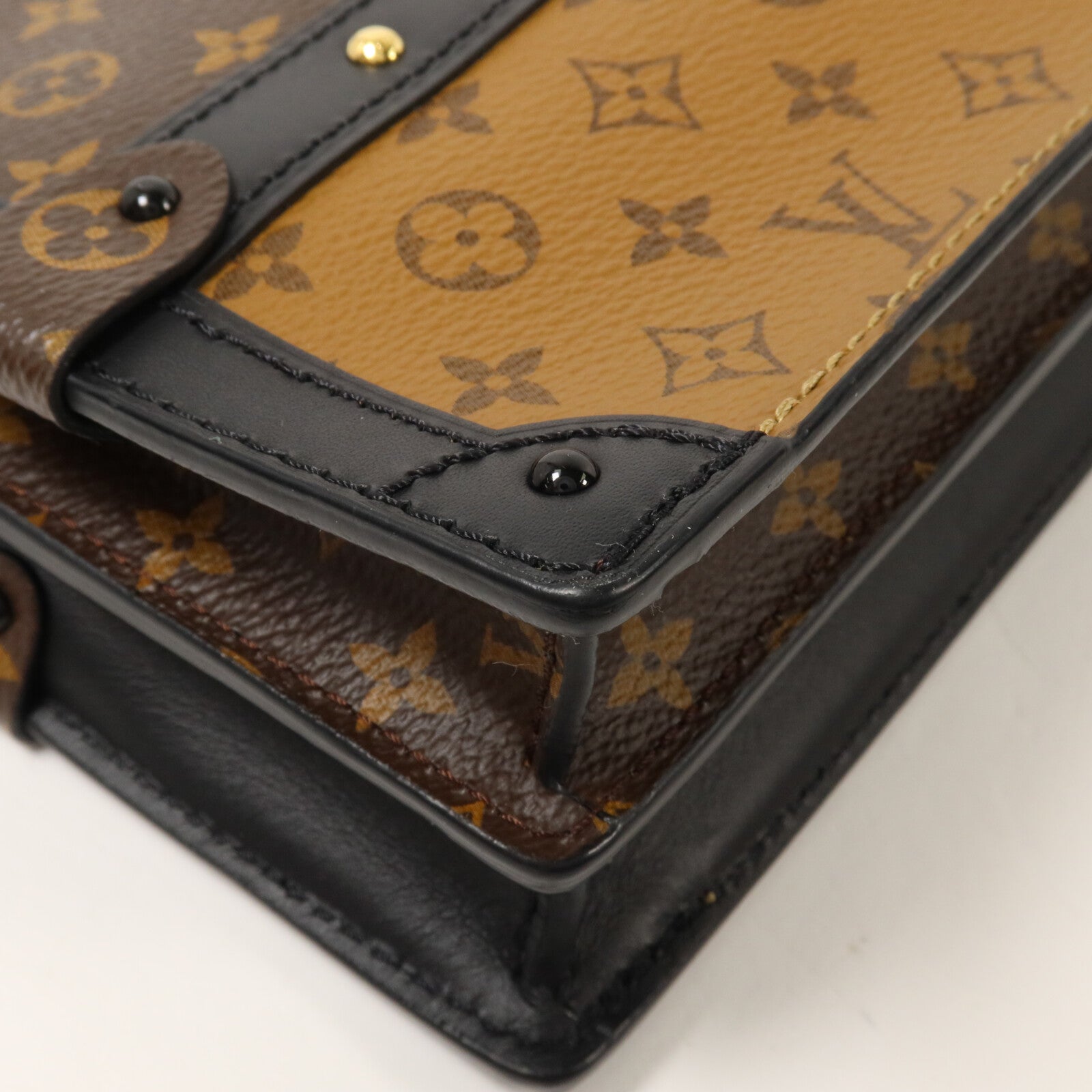 LOUIS VUITTON Monogram Reverse Trunk Clutch鏈帶肩背袋