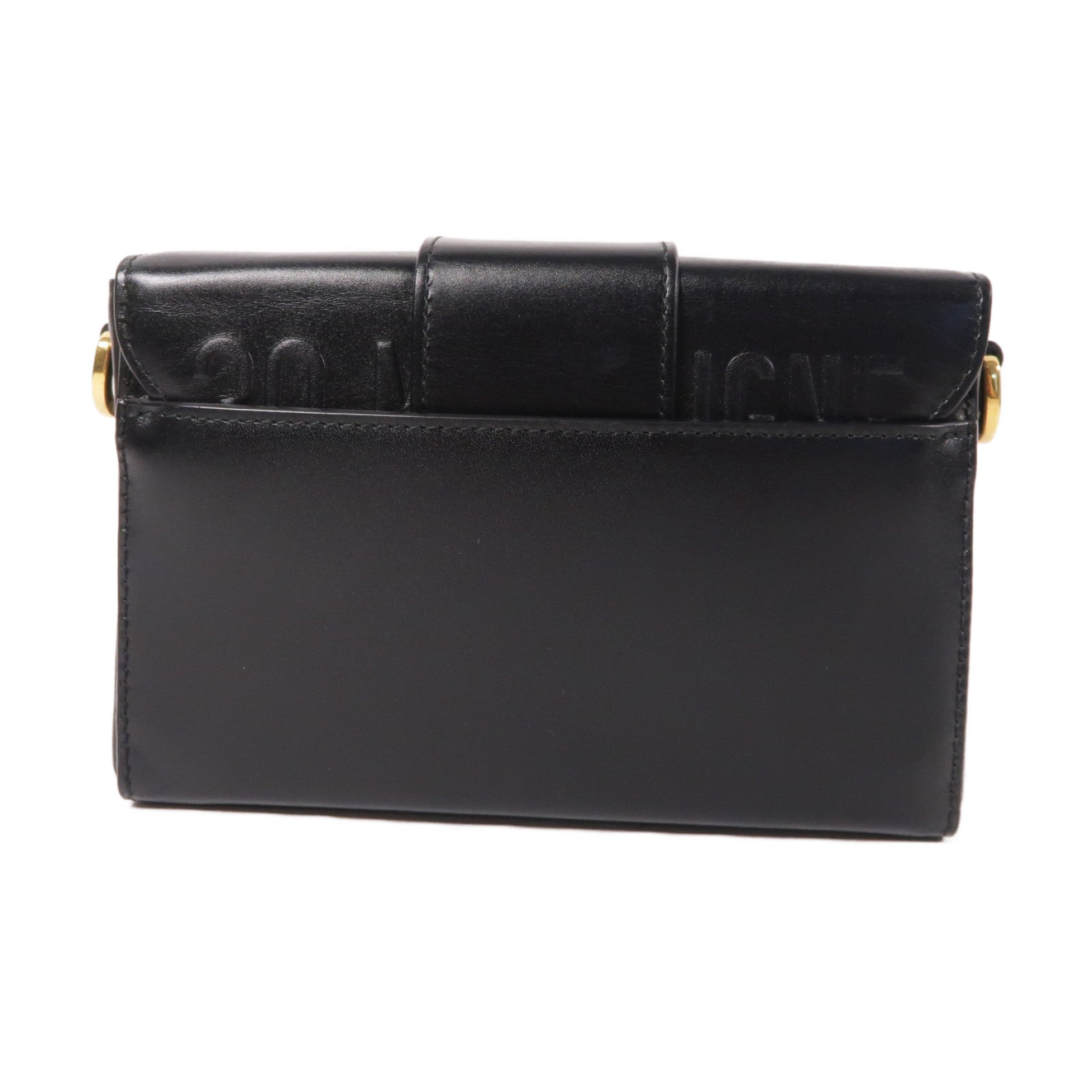 Dior 牛皮皮革30 Montaigne金扣肩背袋黑色