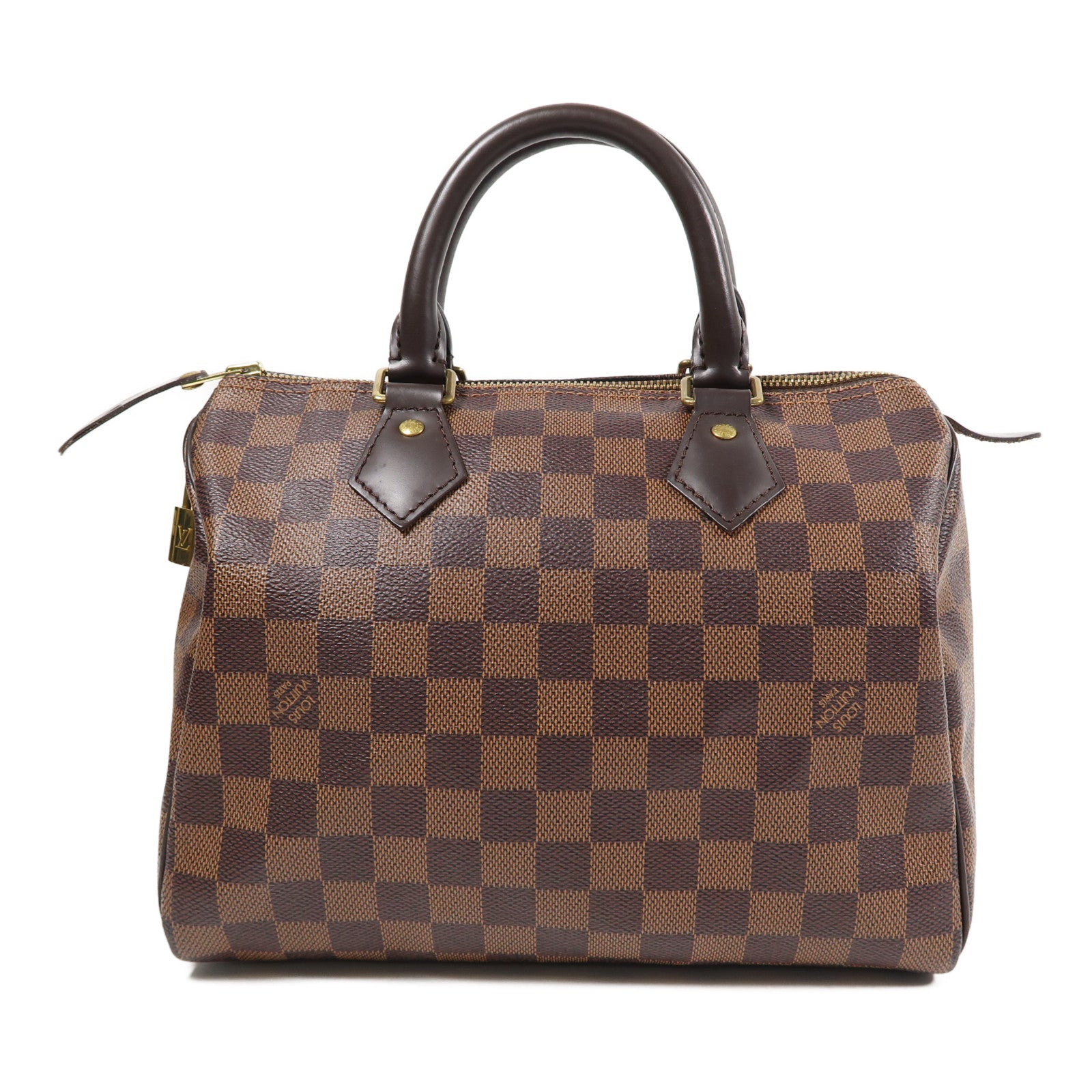LOUIS VUITTON 【激減優惠】Damier Speedy 25金扣手挽袋啡色