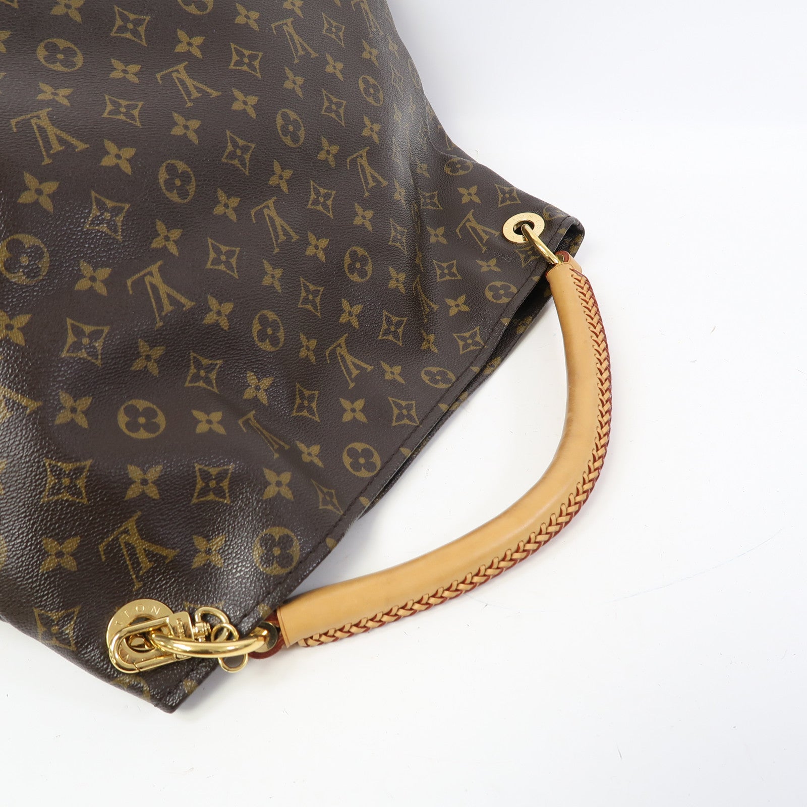 LOUIS VUITTON Monogram Artsy MM金扣肩背袋啡色