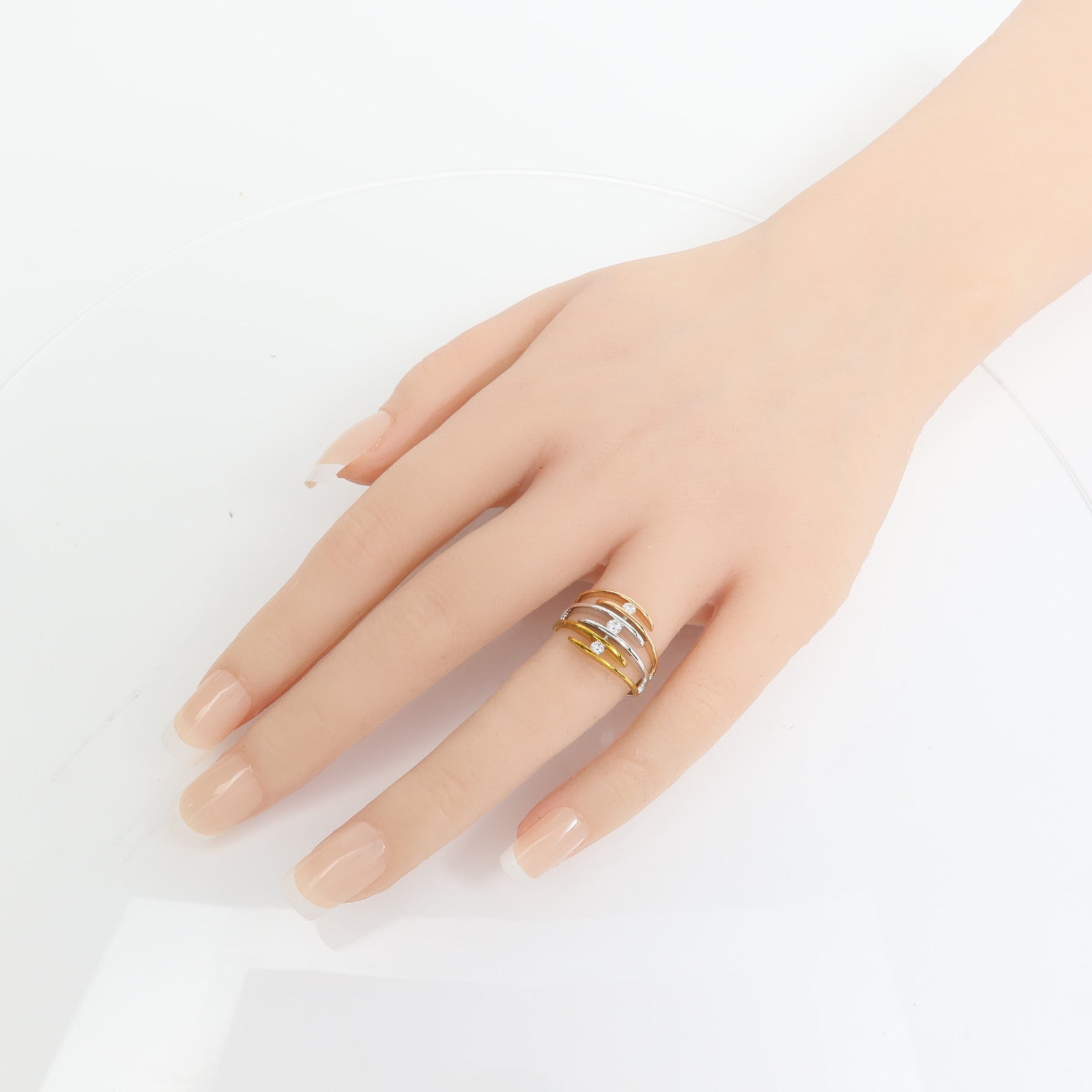 JEWELRY 18K白金/玫瑰金/黃金Diamond鑽石戒指US#6.5