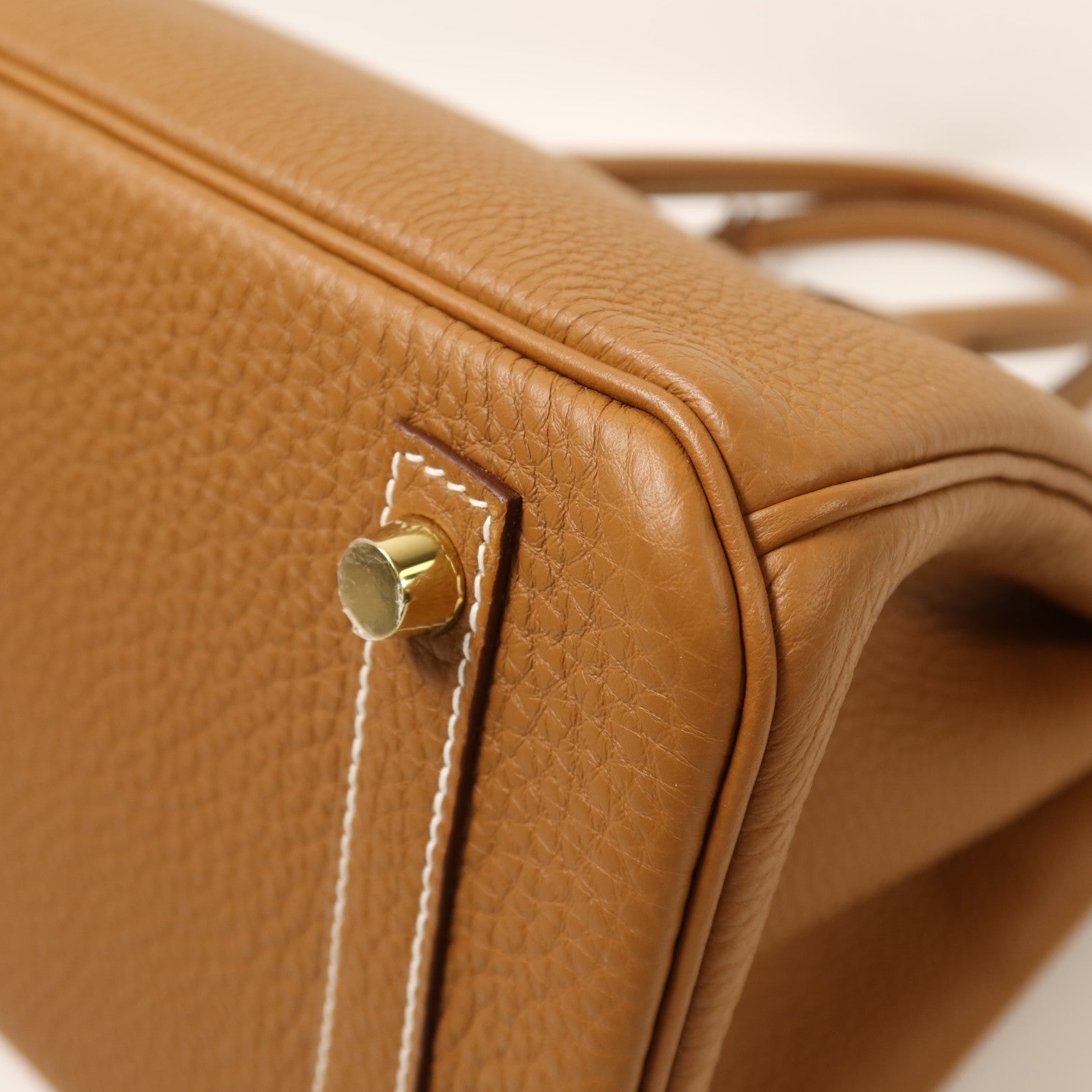 HERMES Clemence皮革Birkin 30金扣手挽袋Gold