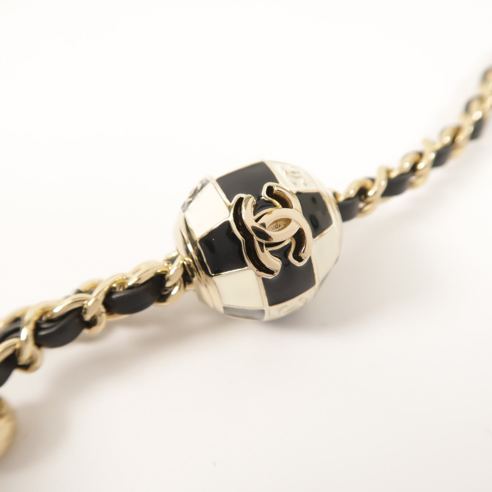 CHANEL 羊皮皮革Classic 20金扣鏈帶肩背袋