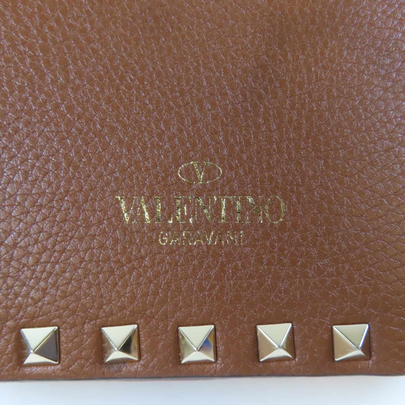Valentino 牛皮皮革Shoulder Bag金扣肩背袋啡色